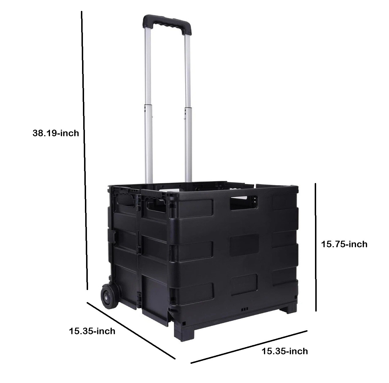 Elevon Office Cart Rolling Cart Basket ​Storage Container with Wheels and Handle