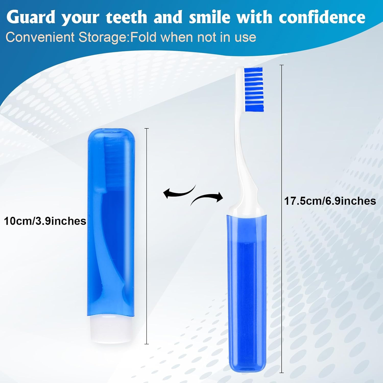 20 Pack Travel Folding Toothbrushes Medium Bristles Portable Camping Hygiene