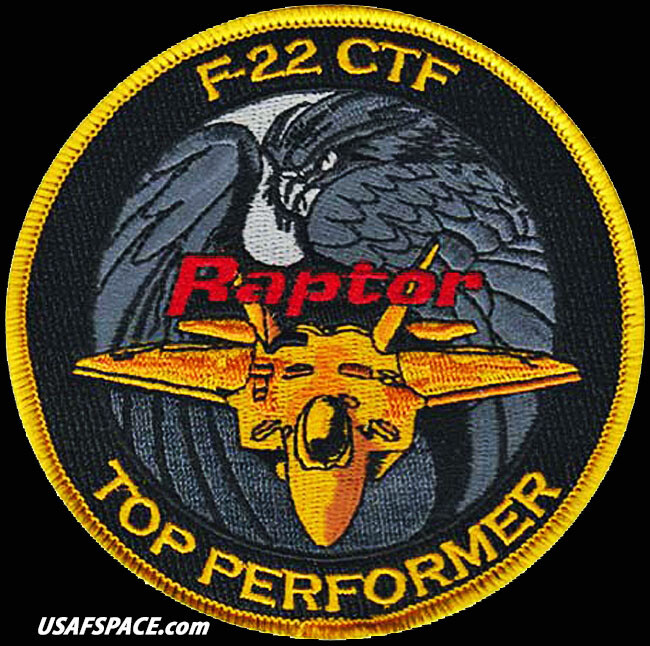USAF 411TH FLIGHT TEST SQ -F-22 COMBINED TEST FORCE- Edwards AFB -ORIGINAL PATCH