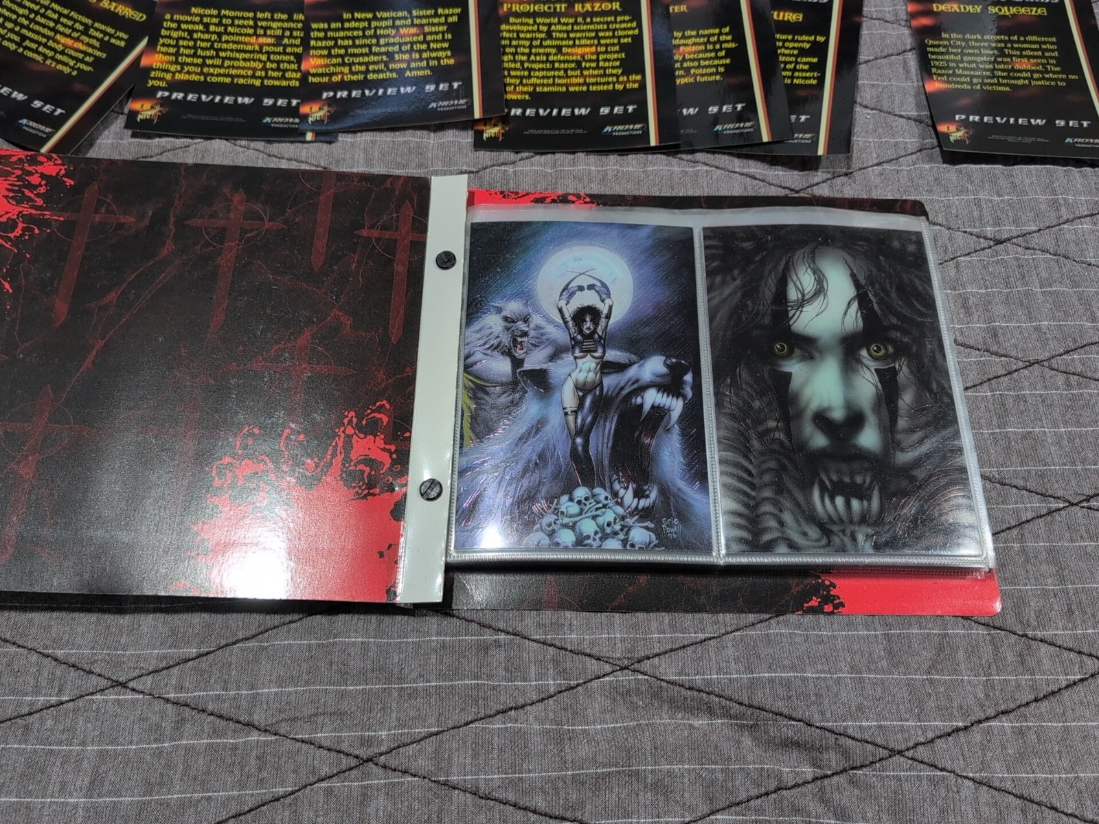 Everette Hartsoe's RAZOR Mega Chromium Card Complete Set w/binder/Chase/Preview