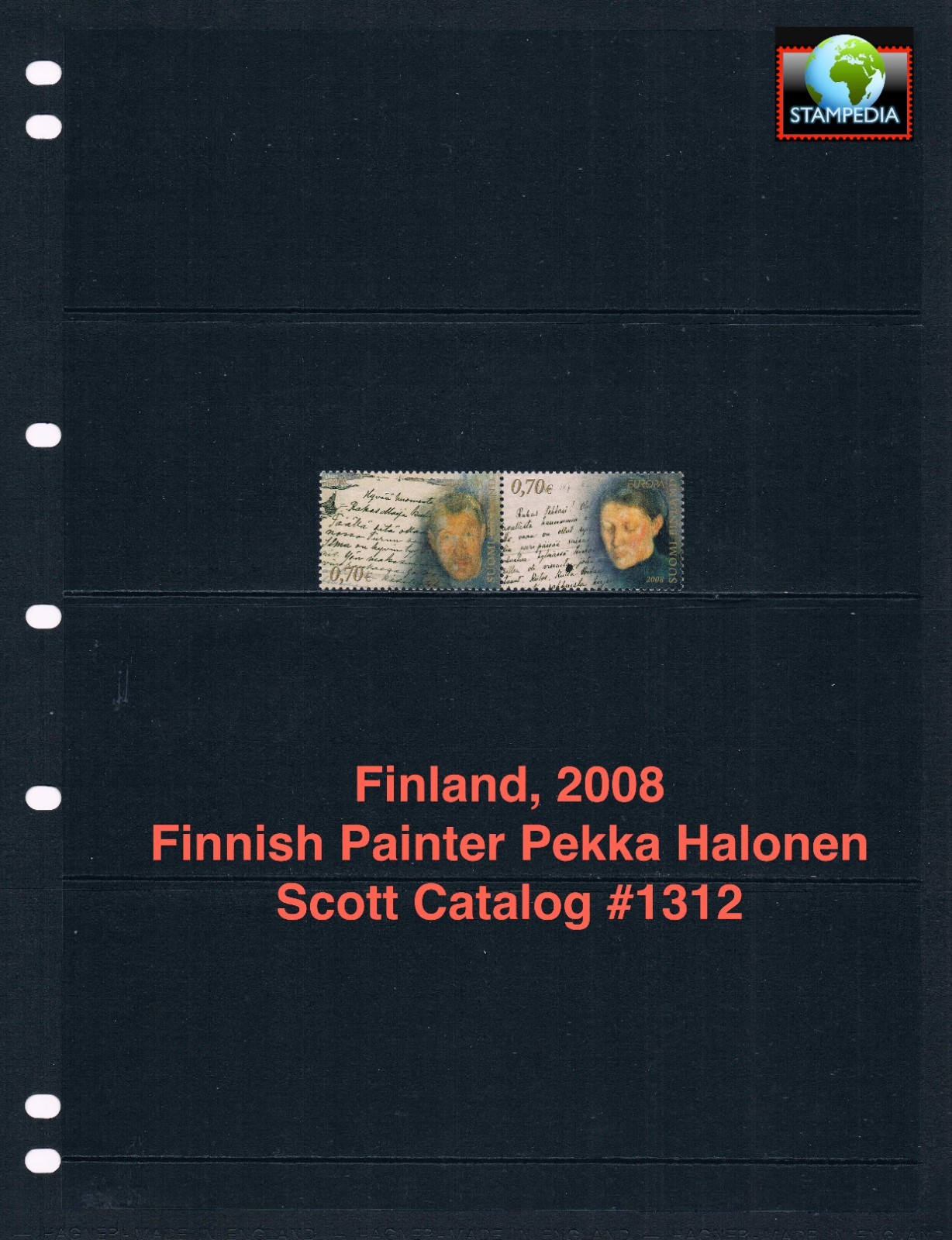 $2.40 Scott Value - 2008 FINLAND Painter Pekka Halonen & Wife CV MNH NH UMM