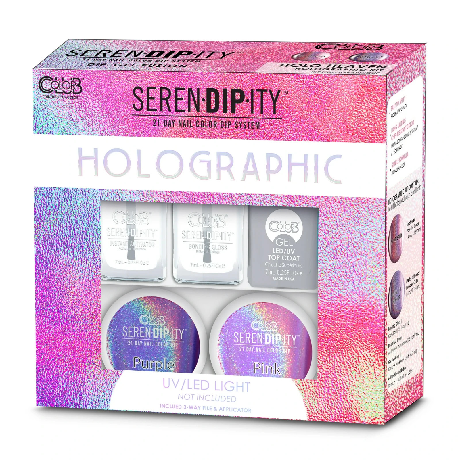 Color Club s 21-Day at Home Dip-Gel Fusion Starter Kit Hologrpahic Holo Heaven