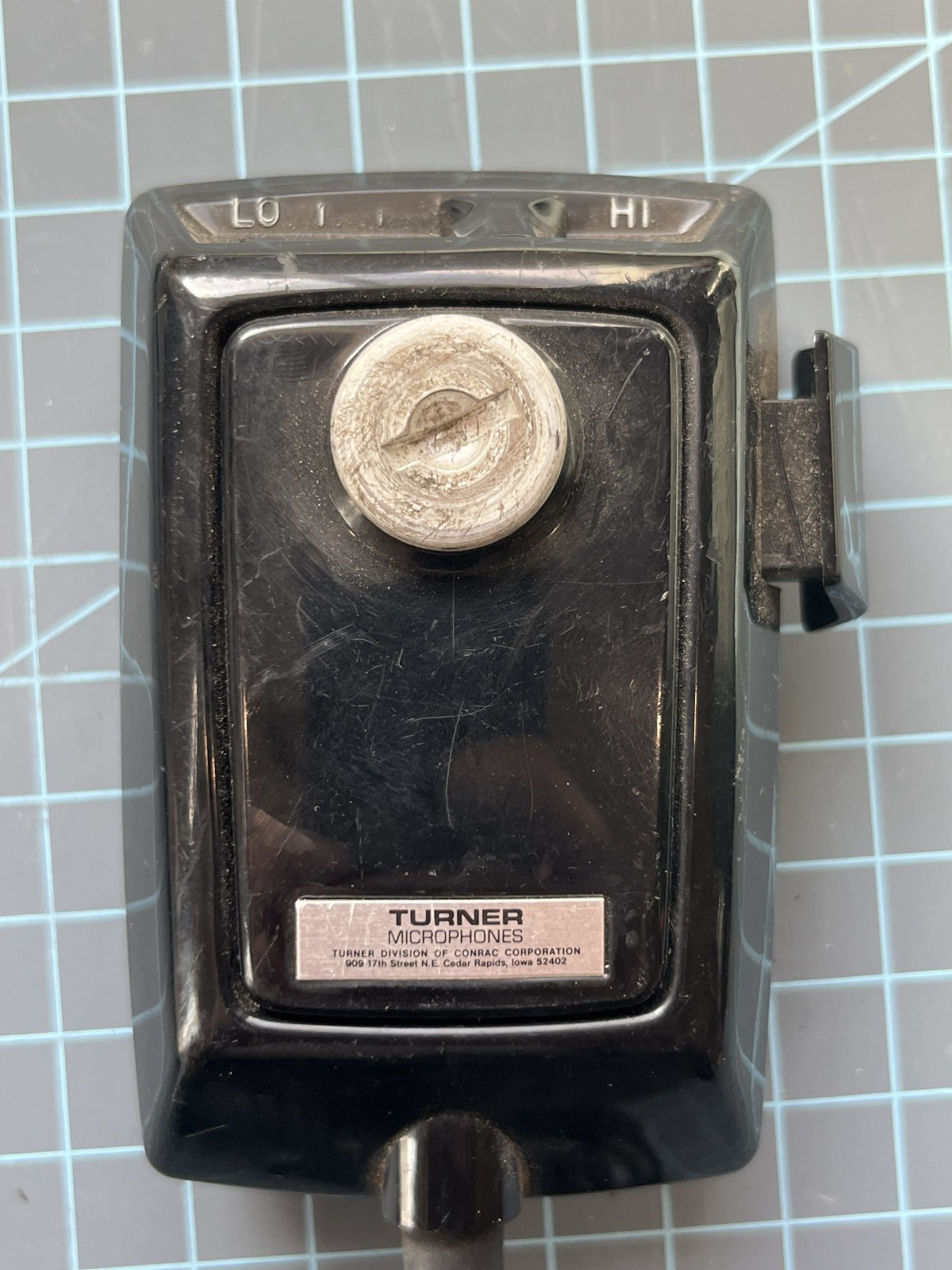 Vintage Turner +3 CB Microphone Power Mic LO/HI Gain – 4 Pin Plug - Untested