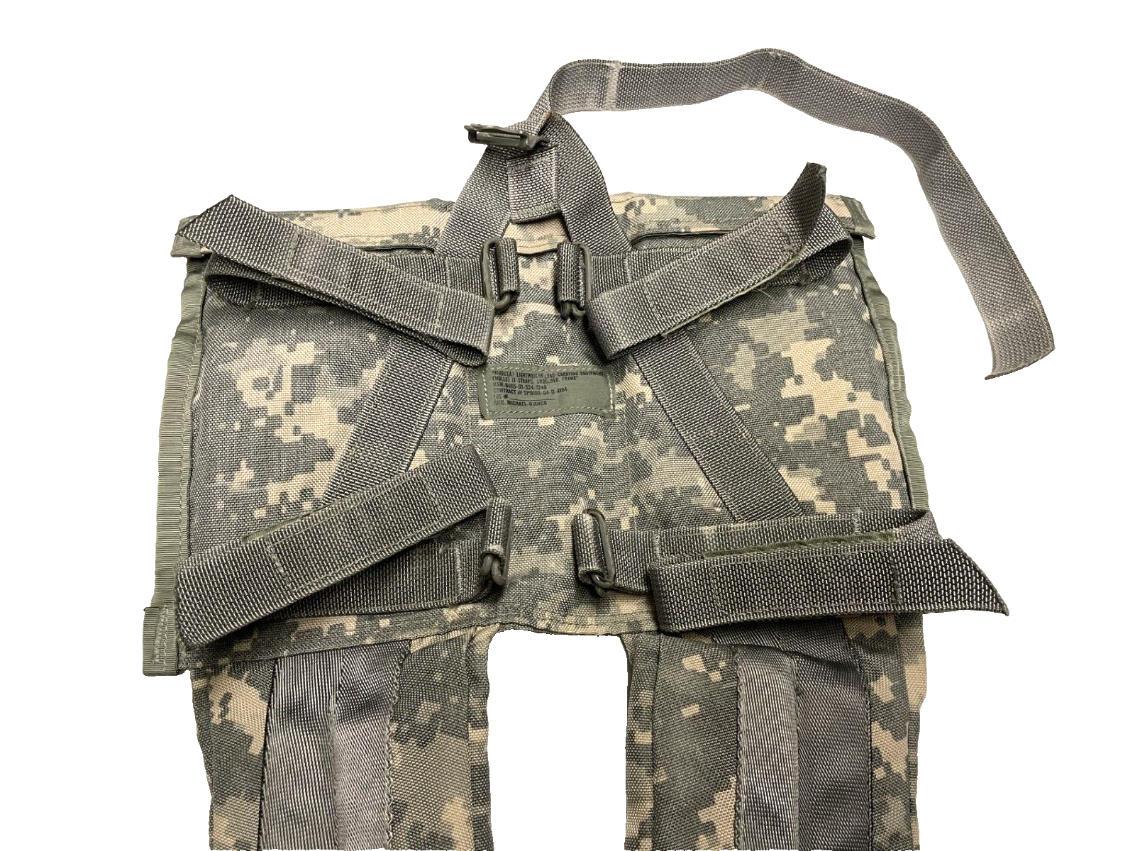 ACU Enhanced Shoulder Straps Molle II Rucksack ~NO CUT STRAPS, TEARS, or RIPS~