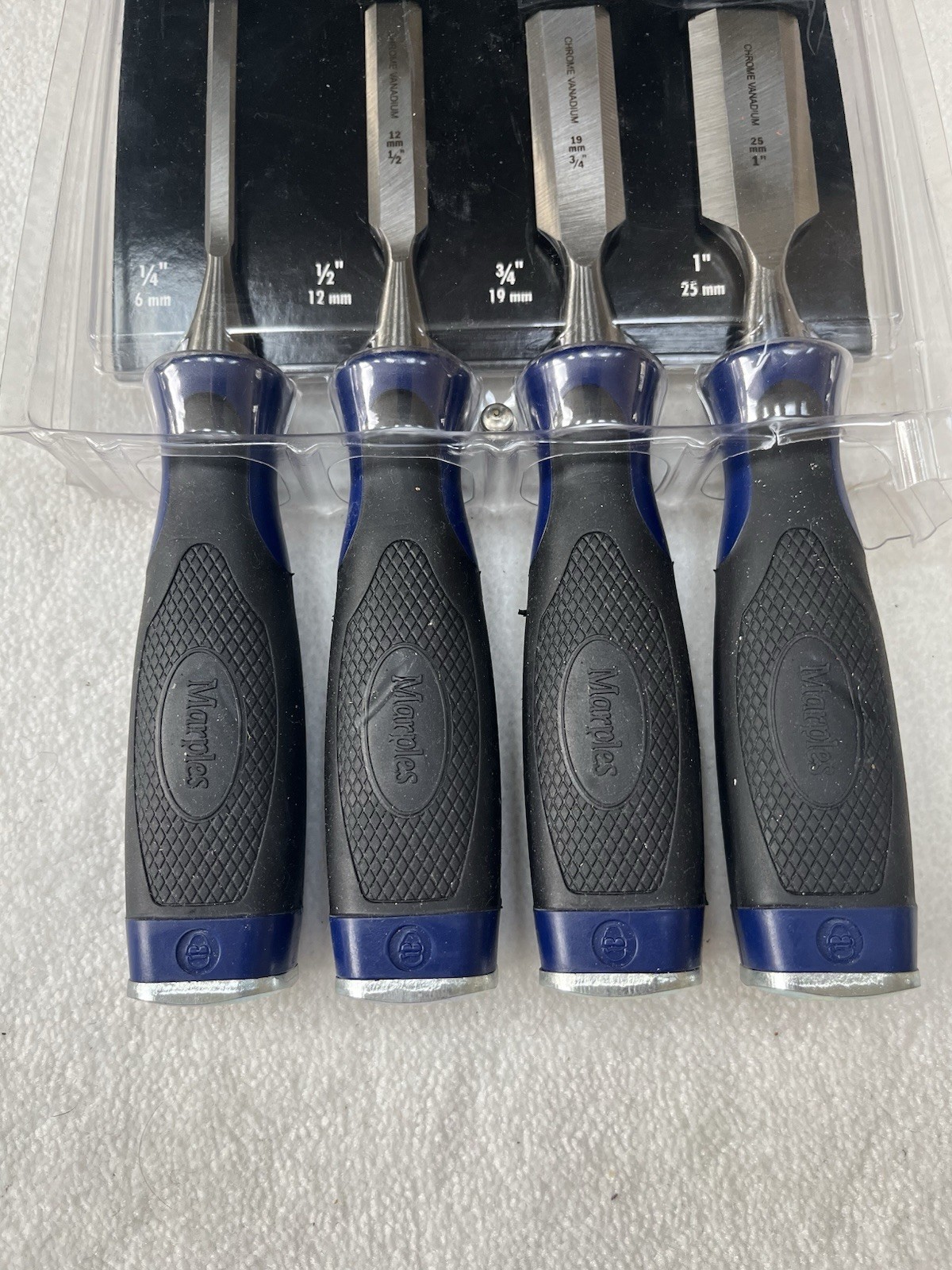 Marples 4 Piece Chisel Set 1/4” 1/2” 3/4” 1” House Tools ONE IS USED