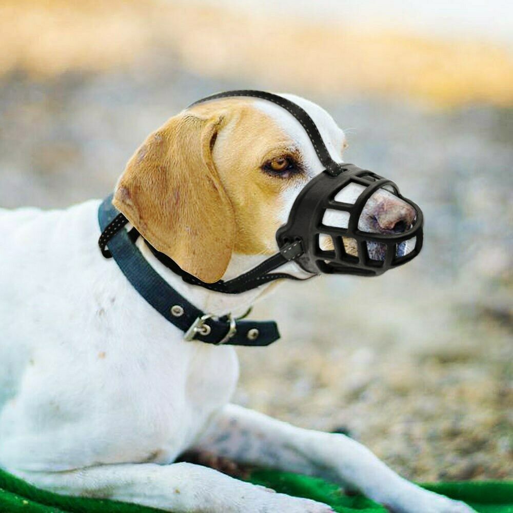 Adjustable Dog Muzzle Soft Silicone Breathable Strong Basket Dogs Mouth Muzzles