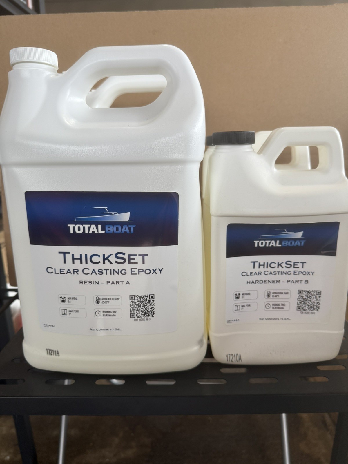 TotalBoat Thickset Clear Casting Epoxy Kit 2.6 Gallons