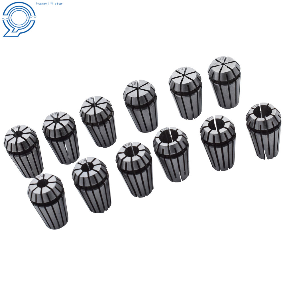 New 12Pcs ER16 Spring Collet Set For CNC Milling Lathe Tool Engraving Machine