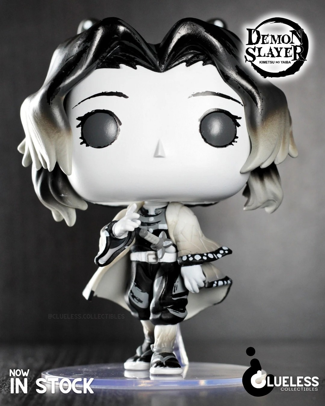Funko Pop! Demon Slayer Shinobu Kocho (Sumi-Ink) #2195 Exclusive & Pop Protector