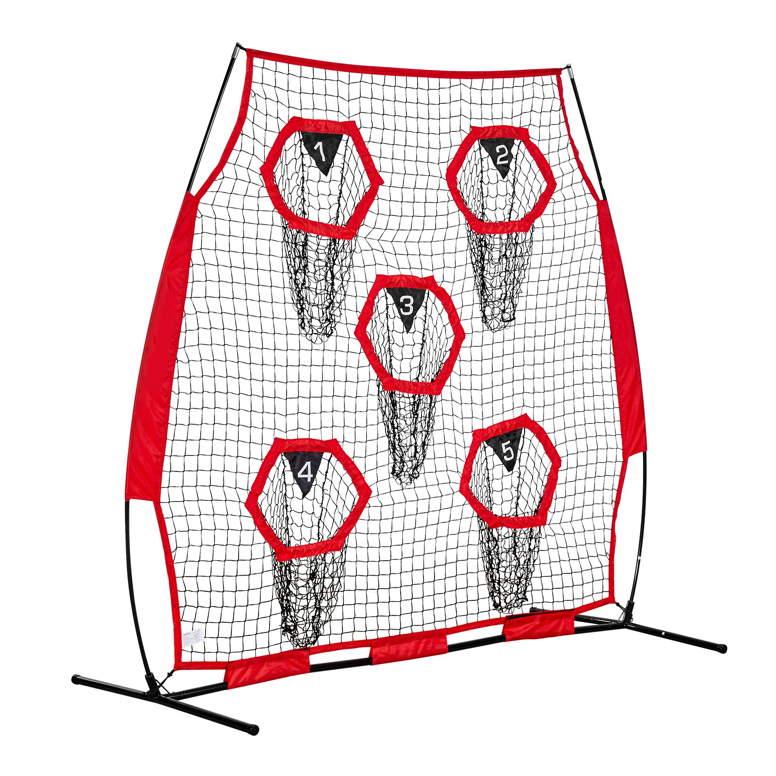 Uimoso 6x6 ft Portable Football Throwing Net for QB Training and Practice - Red