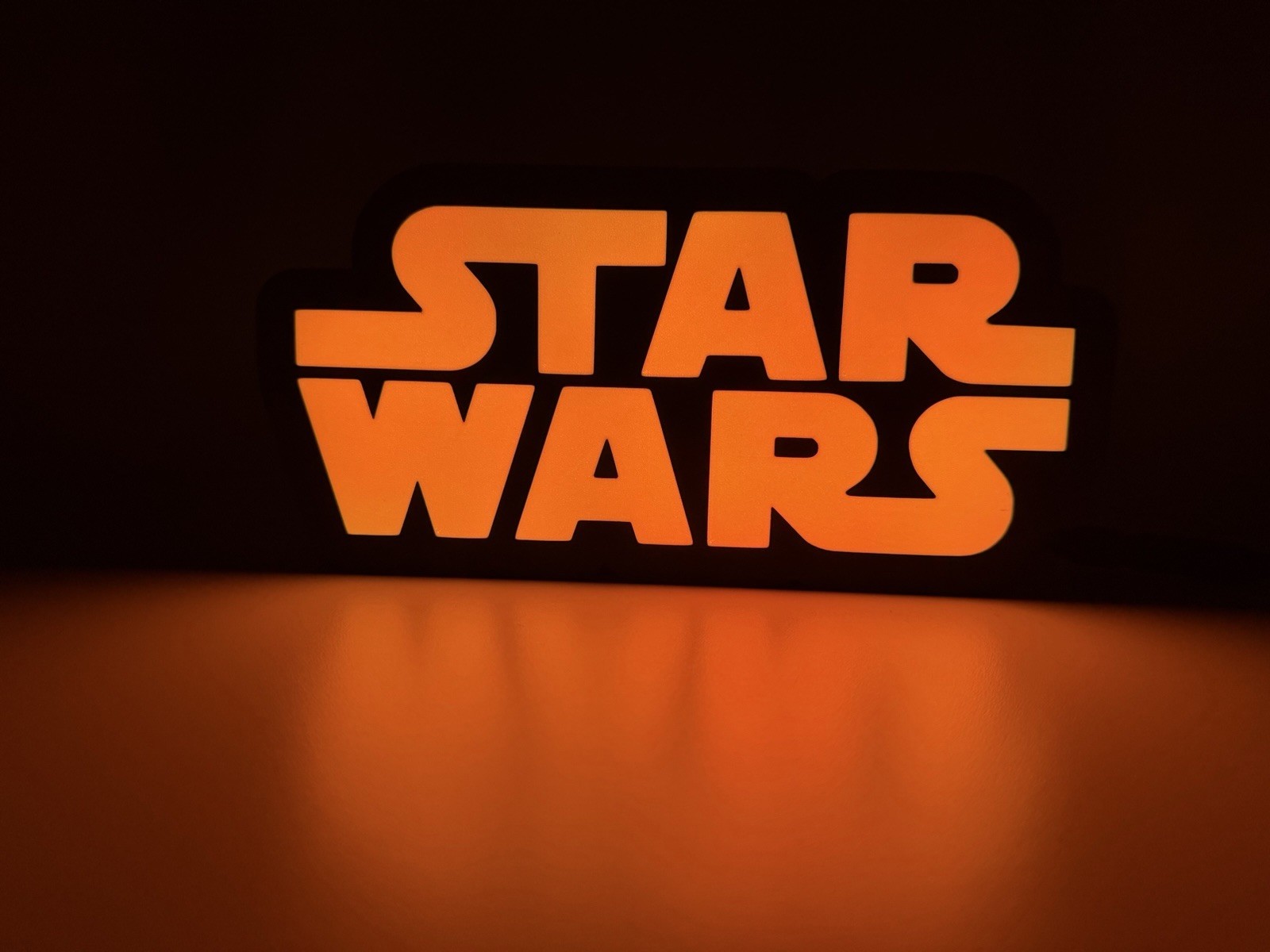 Star Wars RGB MUSIC LED Light Box - 3D Printed with Remote & Holder - Desk Decor