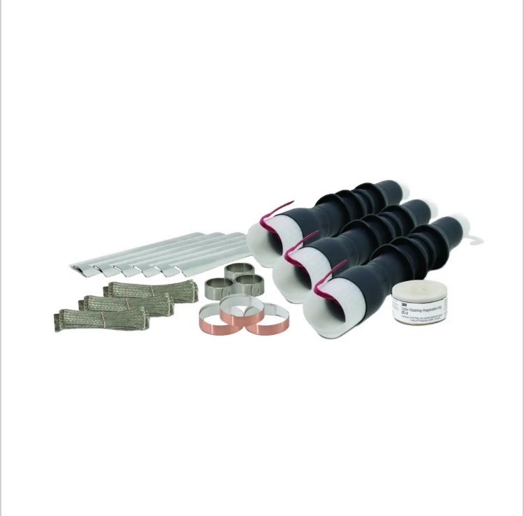 3M 7694-S-4 QTIII COLD SHRINK Silicon Rubber Skirted Termination Kit Qty1