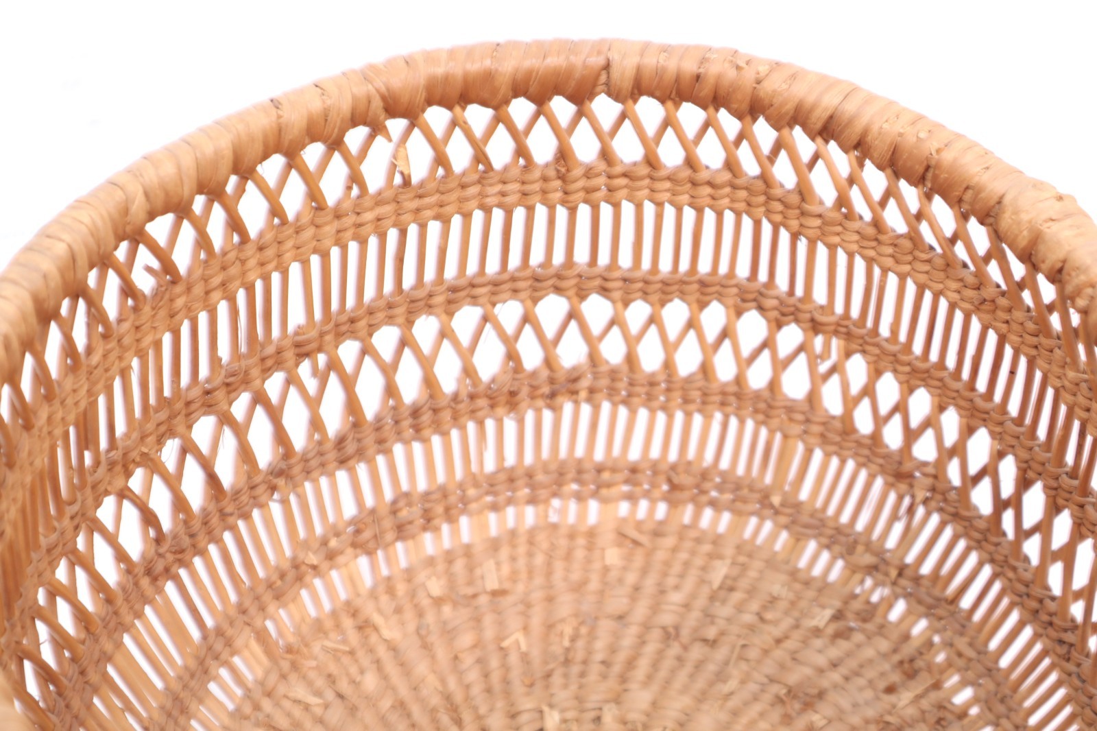 Vintage Hupa Yurok Karuk Northwest Openwork Basket Native American 8" ATQ