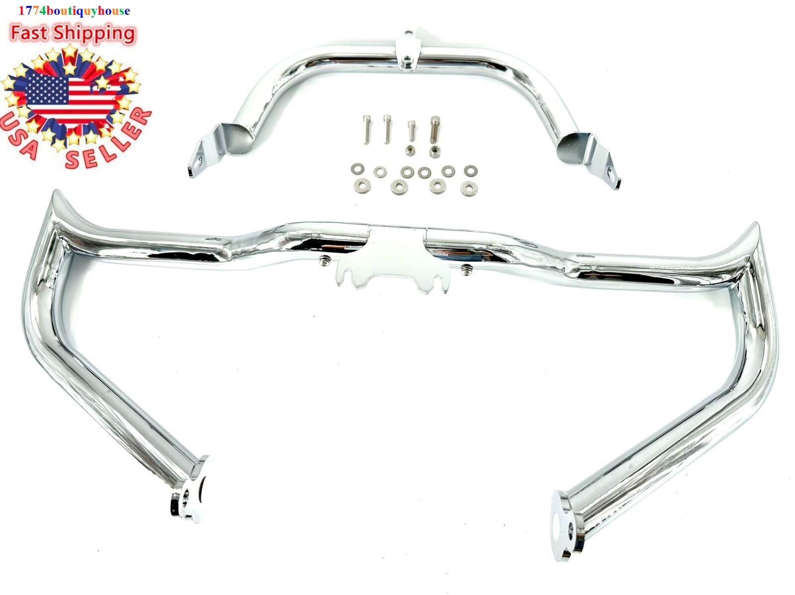 NEW SET Chopped Engine Guard Crash Bar Fairing Support Harley Road Glide 15-2023