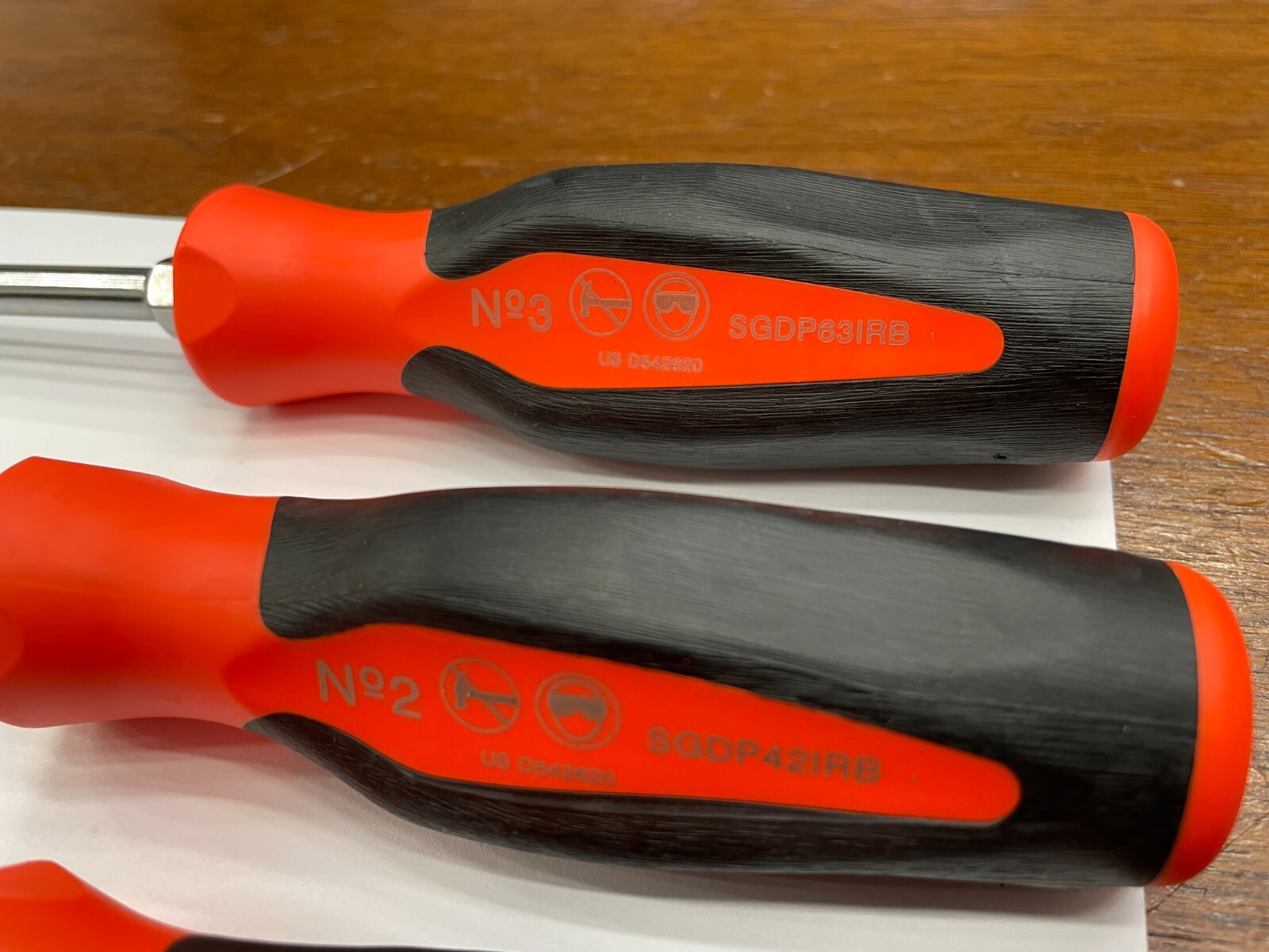 Snap-on Tools NEW 5pc ORANGE Soft Grip ALL PHILLIPS TIP Screwdriver Set SGDP50BO