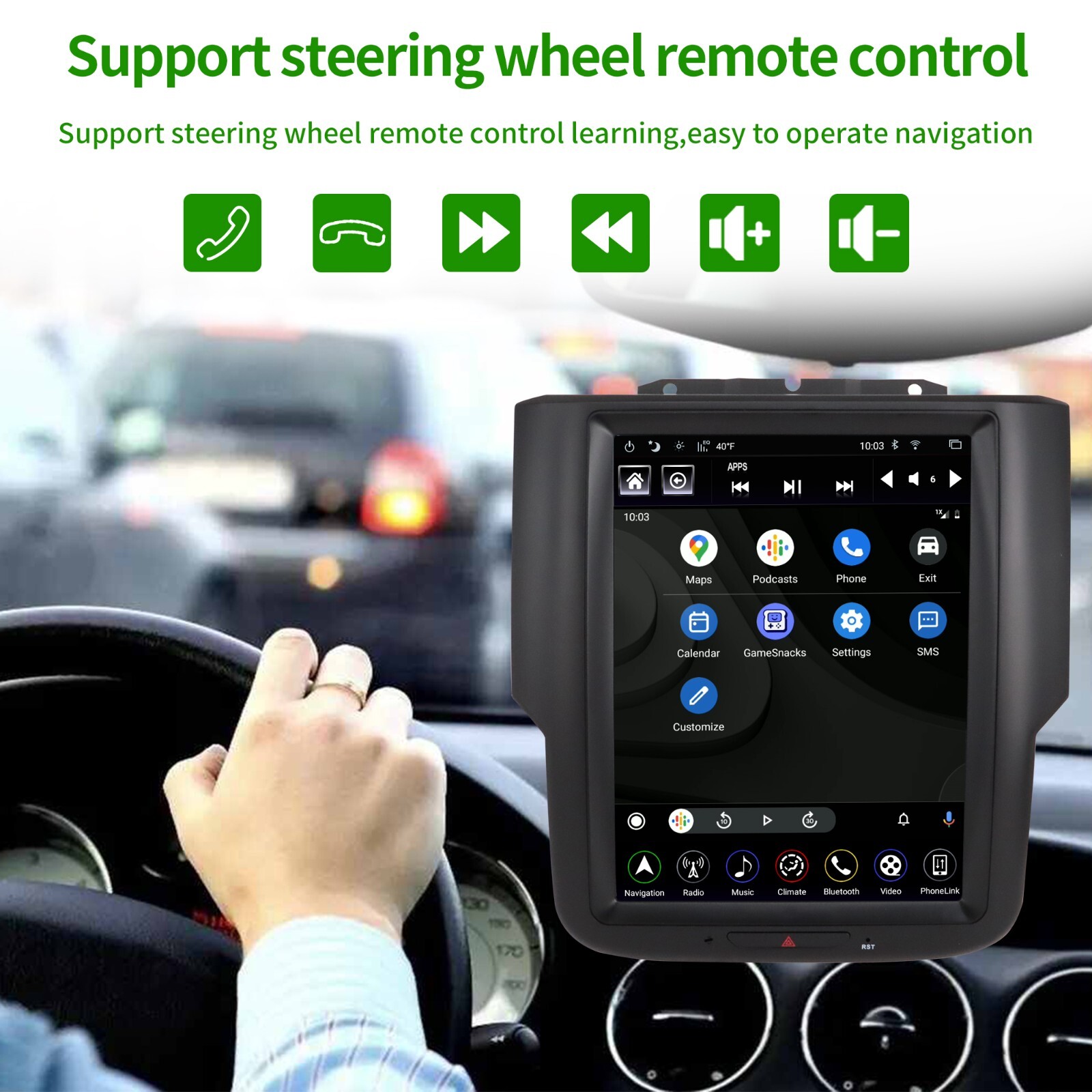 GEN 4 Android Car Radio Tesla Screen for Dodge RAM 1500 2500 3500 2013-18 Stereo