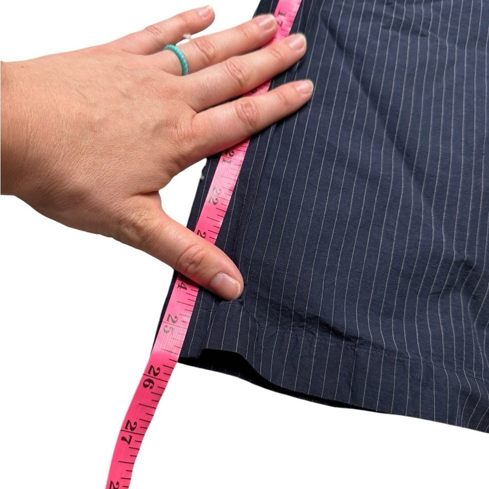 Aspesi Pinstripe Trousers Size 40 (US 4) Cotton/Linen Blend