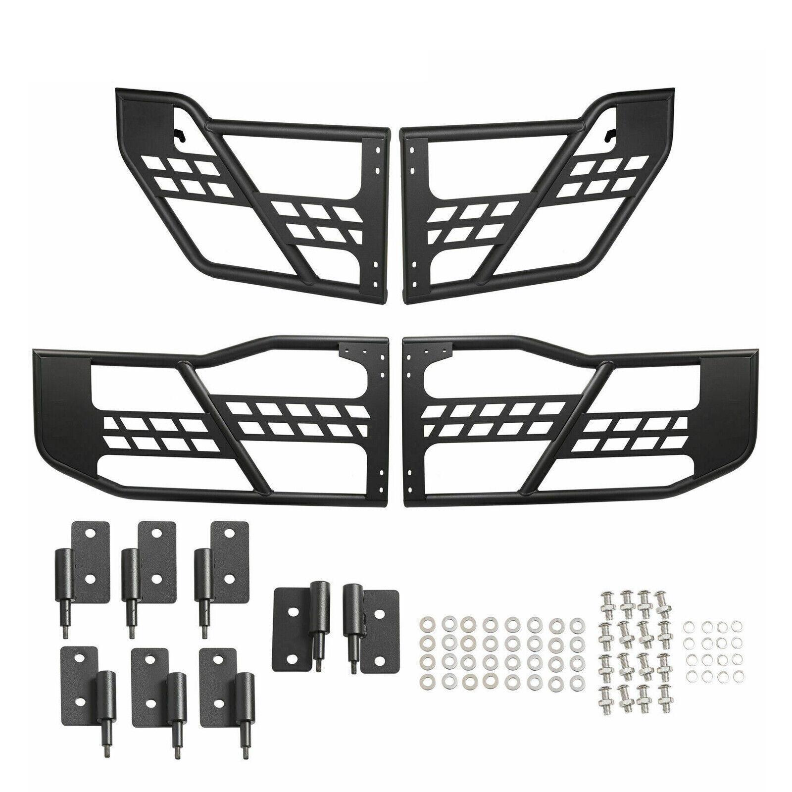 For Jeep Wrangler JK 07-18 4DR Textured Tube Safari Tubular Doors Front & Rear