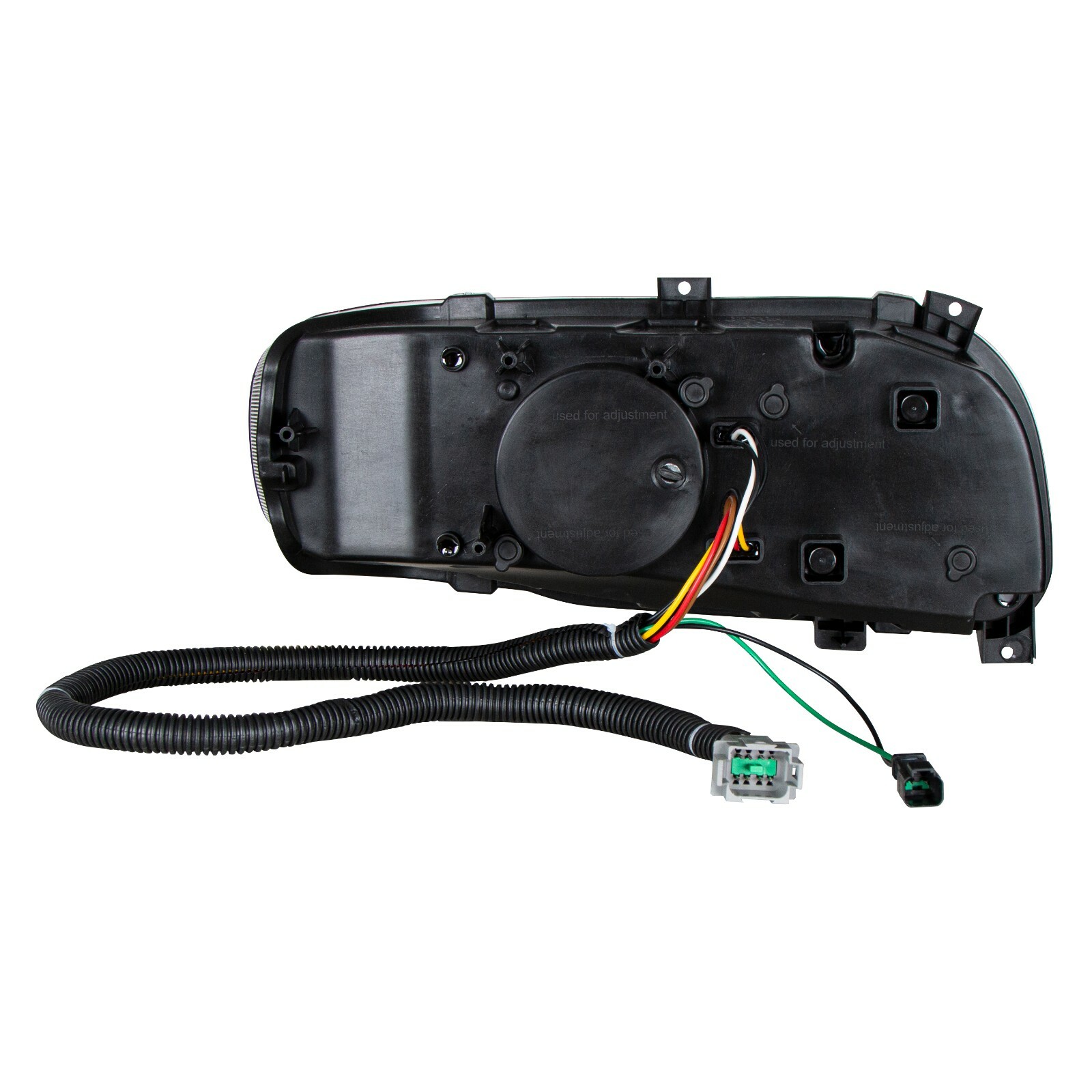 Pair Blackout LED Headlights w/ LED Halos & Turn Signals for Peterbilt 388/389