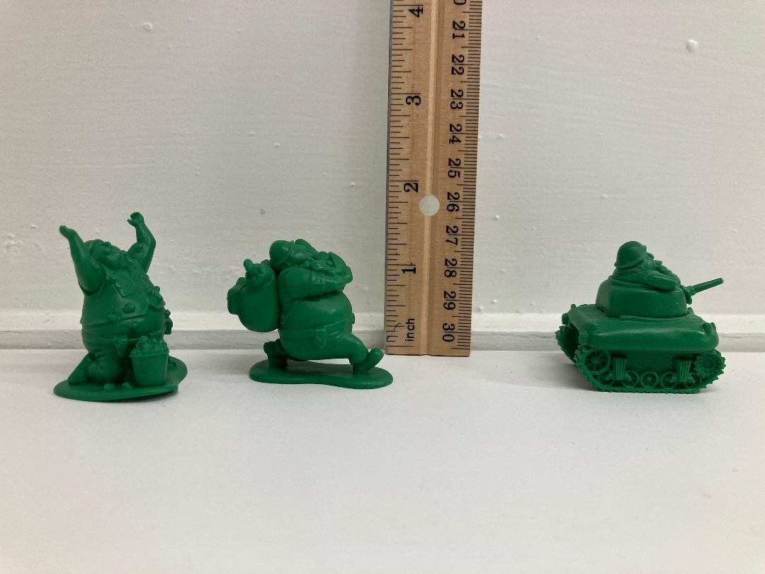 Takara Tomy Panda's Ana Gashapon Fat Cute Green Soldiers Set 2 Complete! 2015