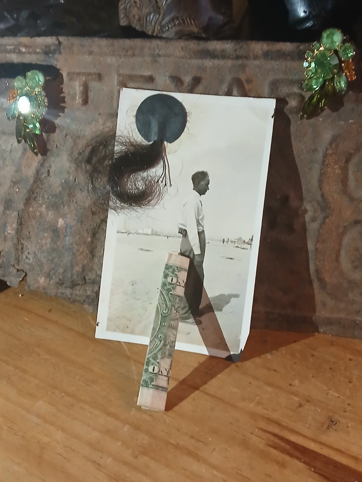 Antique African American * COLORED MALE * LOCK OF HAIR* NORFOLK VIRGINIA