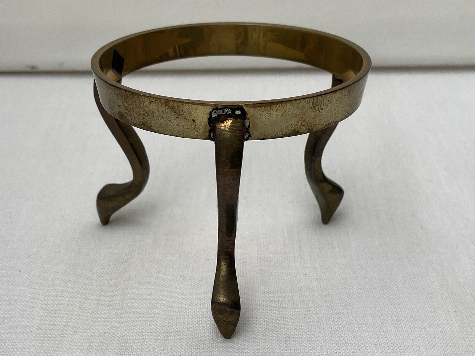 Solid Brass Egg & Stand Cloisonne Painted Trinket Box Ornate Enamel India Birds