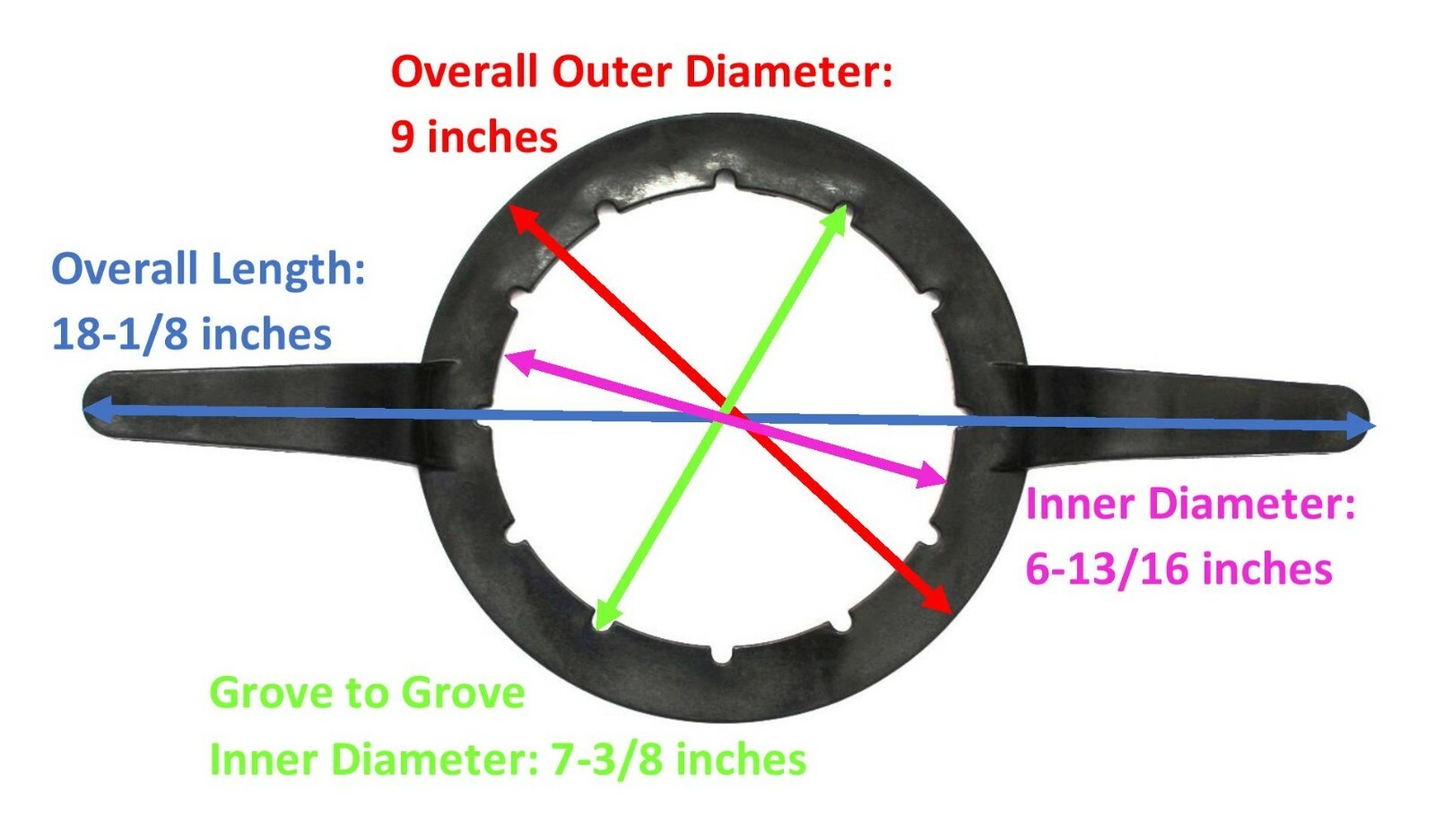 6 inch Heavy Duty Plastic Wrench for Industrial Tote & IBC Tank Caps
