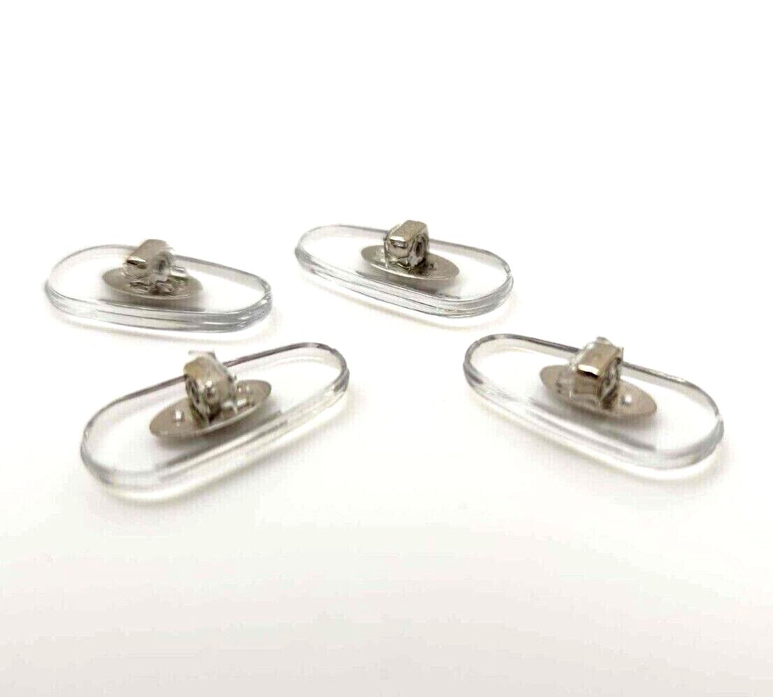 2 PAIR Plug In Nose Pads Fits Ray Ban Replacement PLUG IN PUSH IN Silver 15mm