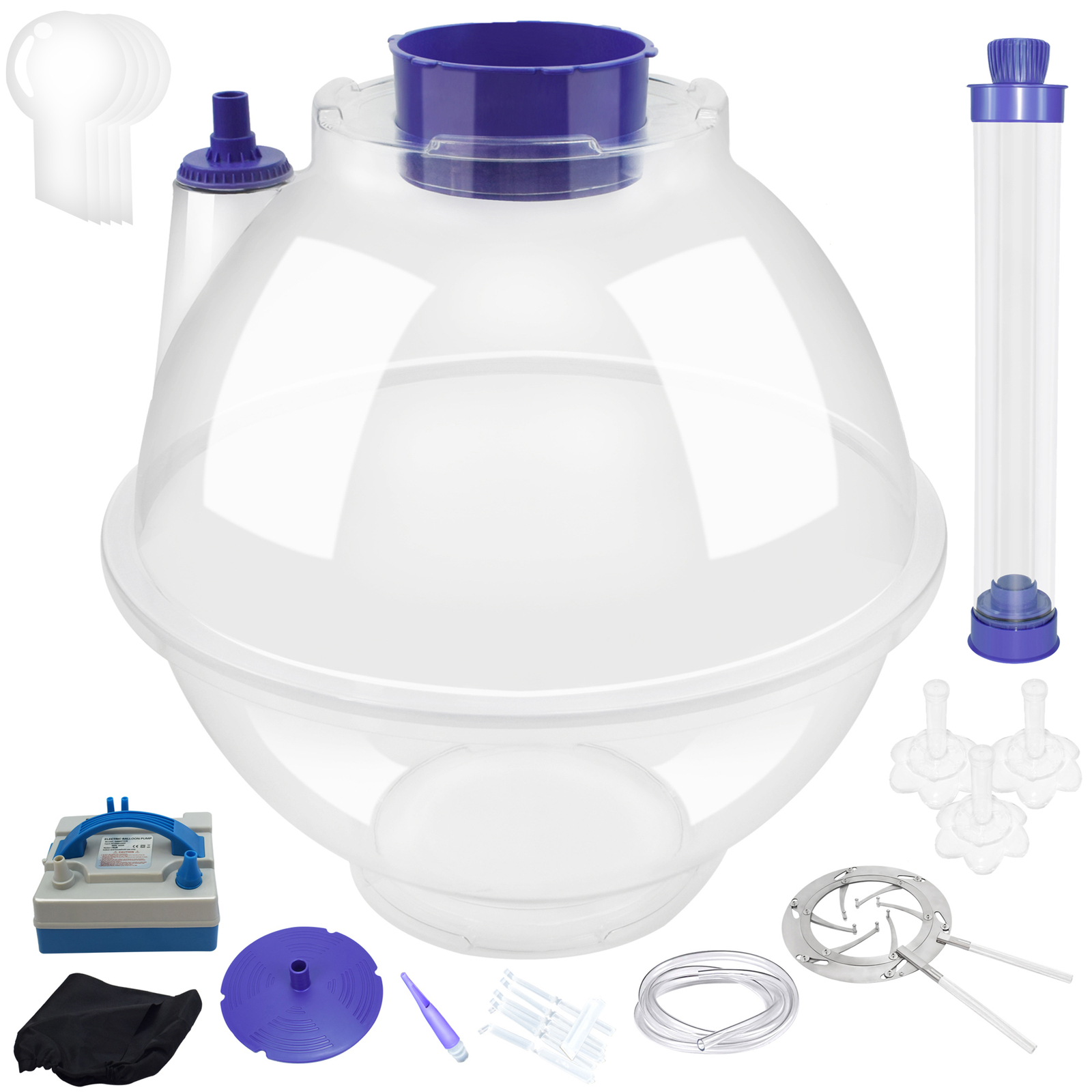 Balloon Stuffer kit Large Transparent Balloon Stuffing Machine with Flower Tube