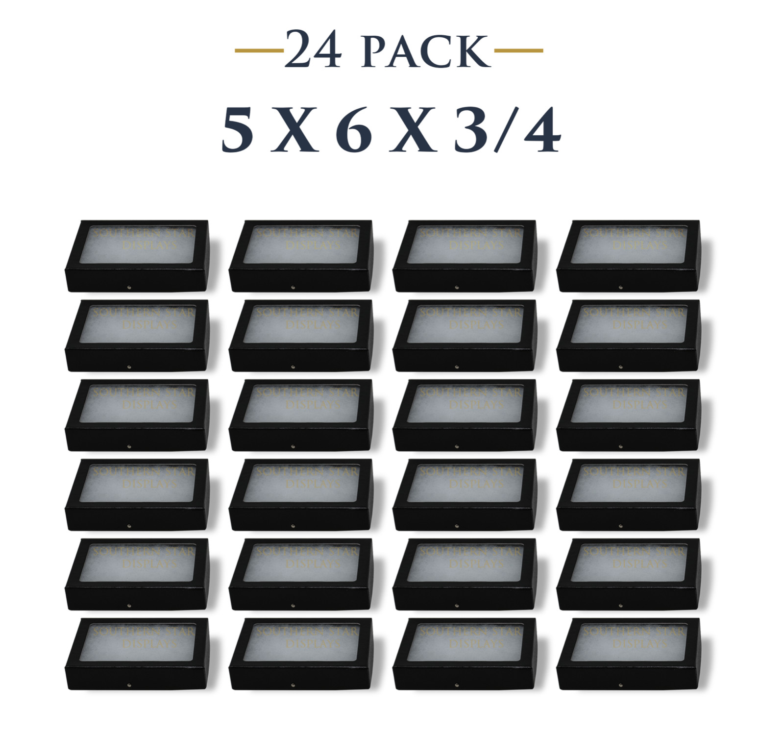 24 Pack of 5 x 6 x 3/4 Riker Display Cases Box for Collectibles Jewelry & More