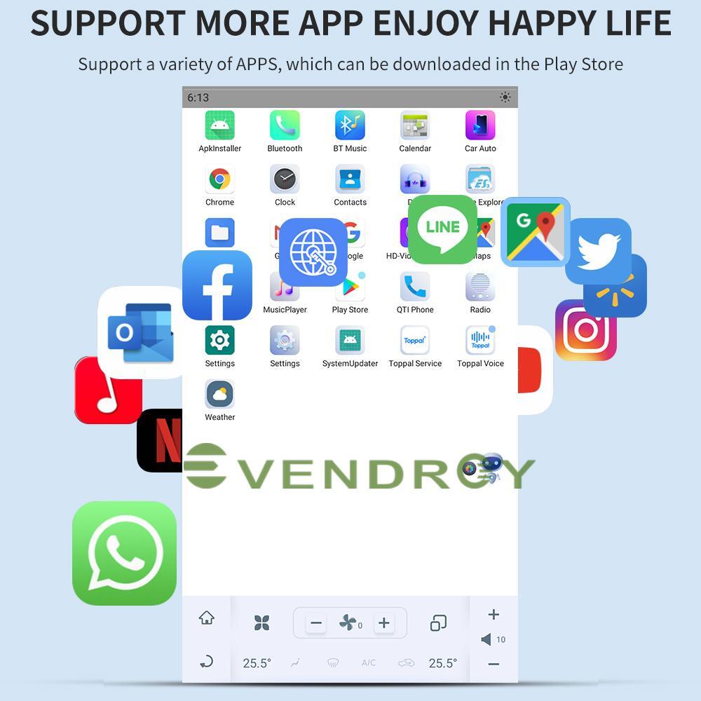 12.1"For Dodge RAM 1500 2500 3500 Car GPS Navigation Headunit Radio Stereo 4+64G