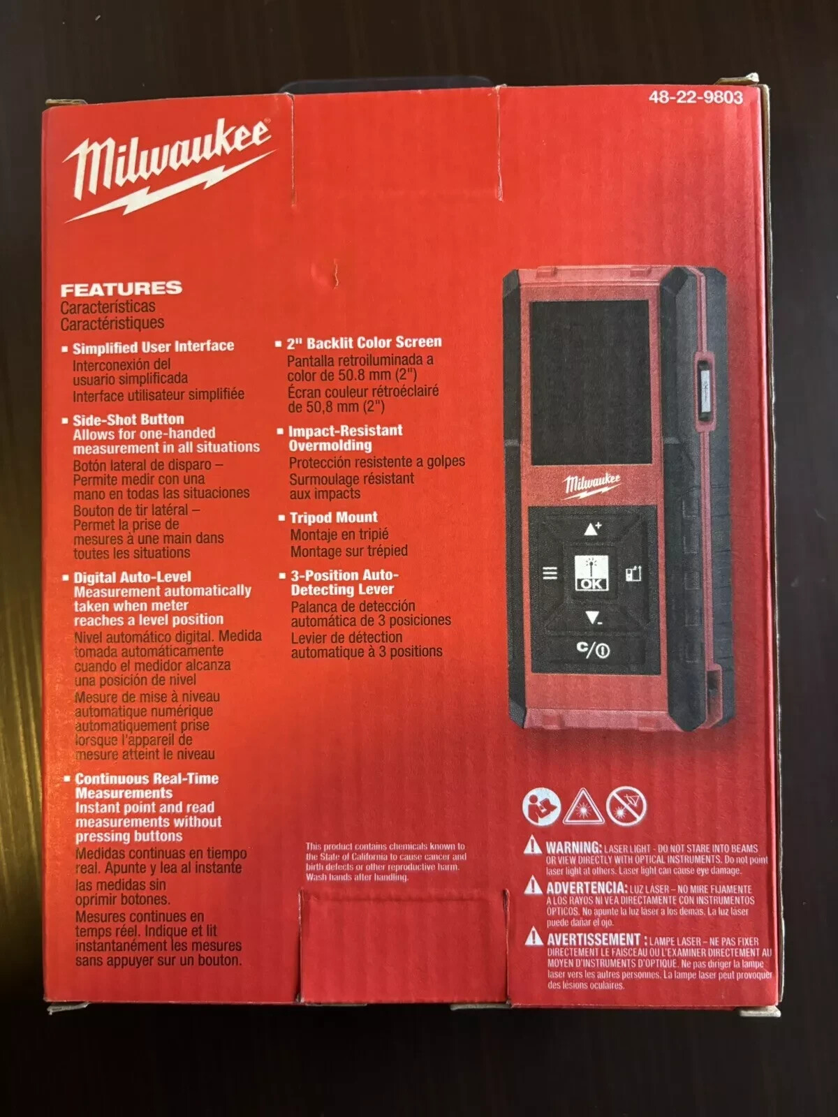 Milwaukee 48229803 Laser Distance Meter 330 FT- Black