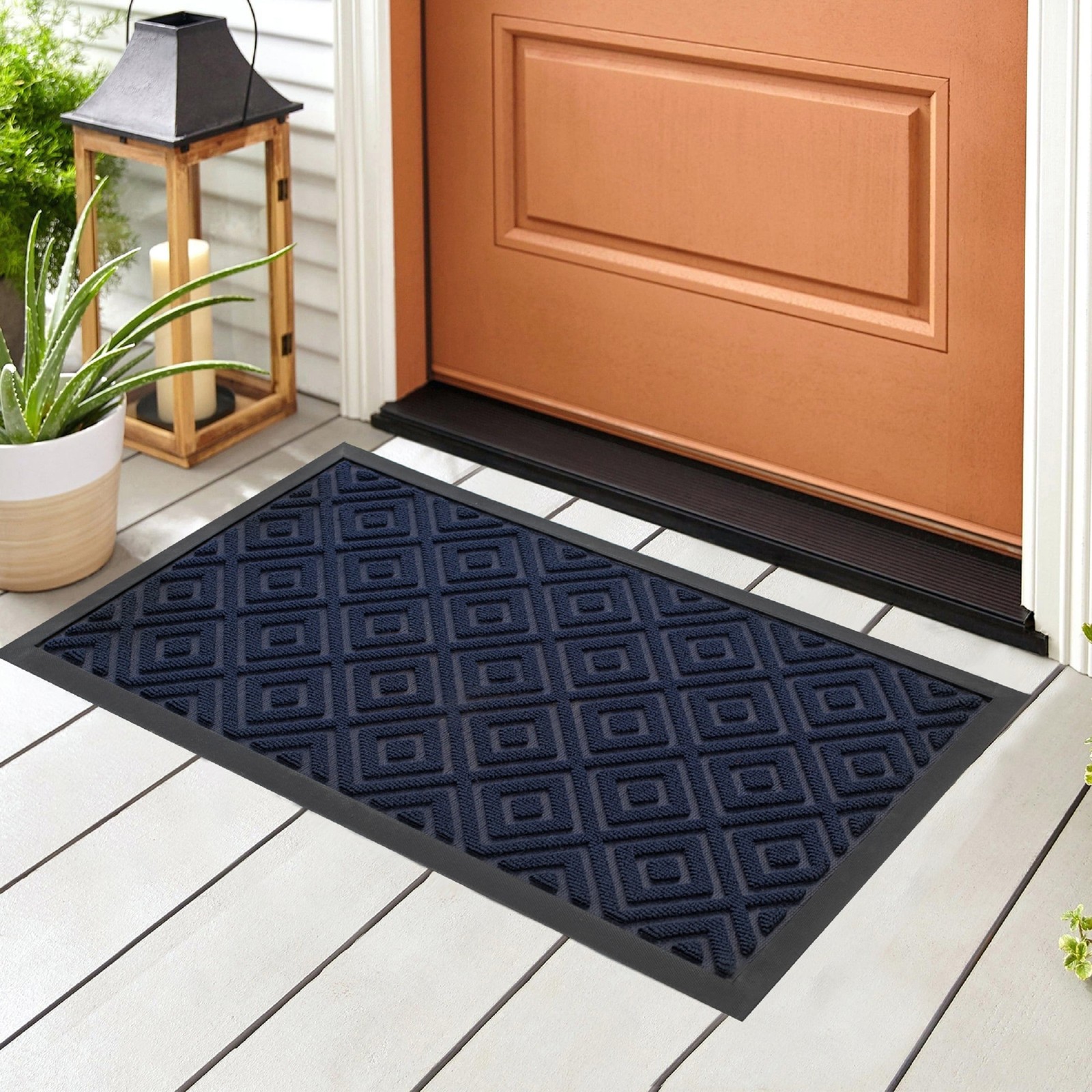 2 PACK Entrance Mat Indoor Outdoor Heavy Duty Front Door Mats Carpet 24''x36''
