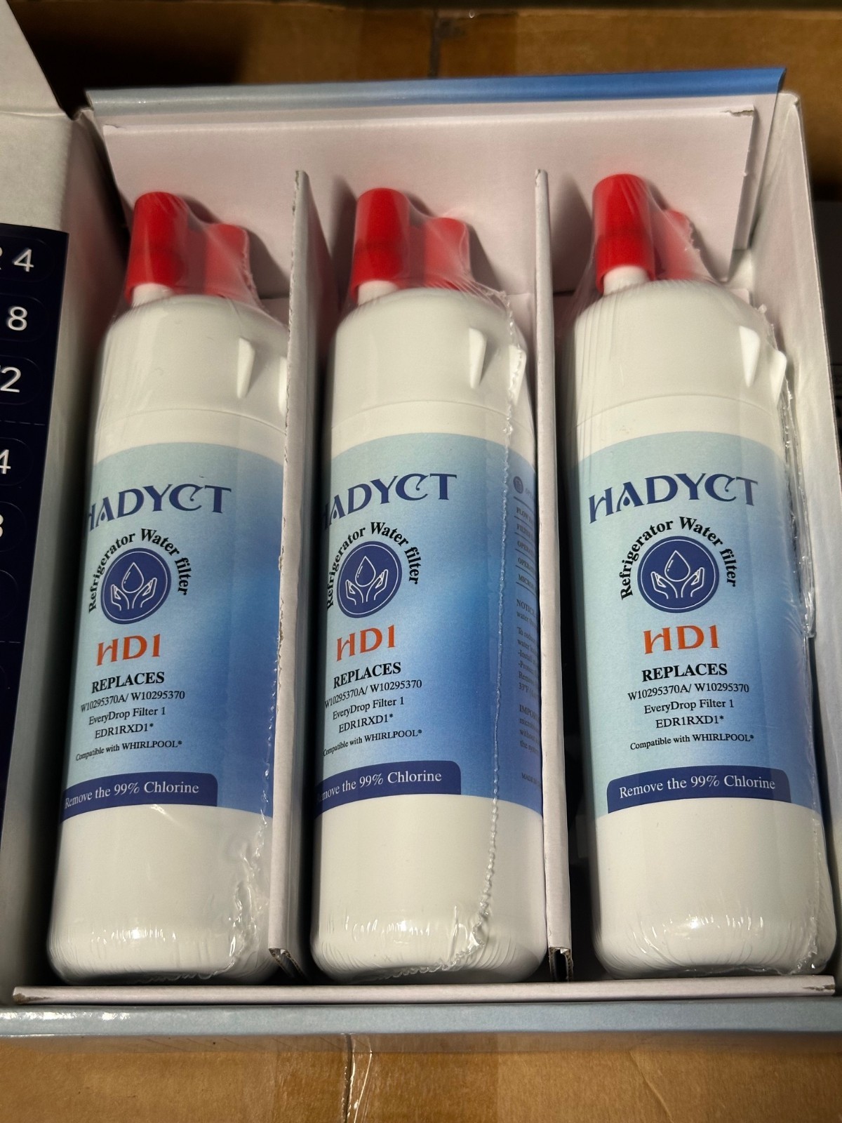 3 Pack  D FILTERS HD1 Replacement Refrigerator Filters W10295370A EDR1RXD1