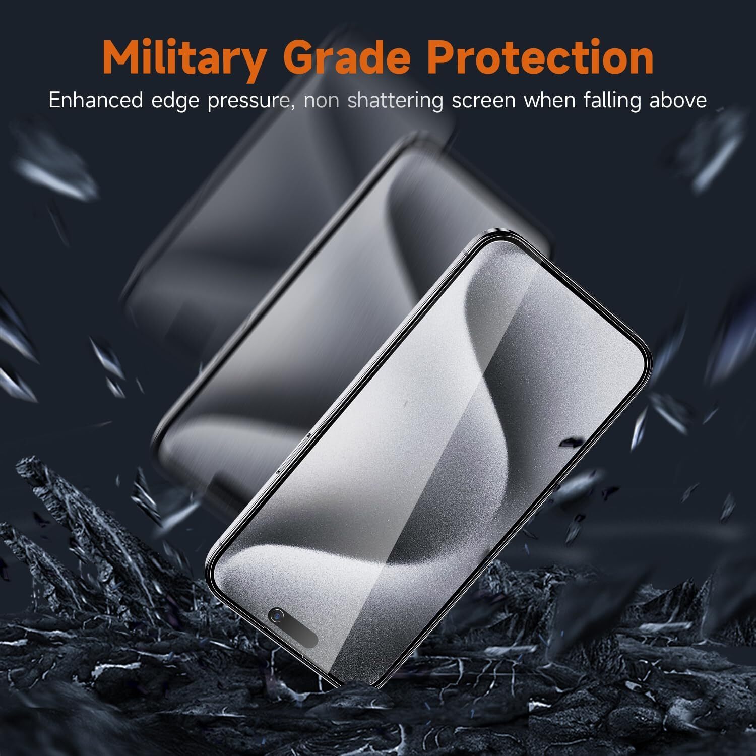 2x iPhone 16 15 Pro Max 14 13 12 11 Plus Privacy Tempered Glass Screen Protector