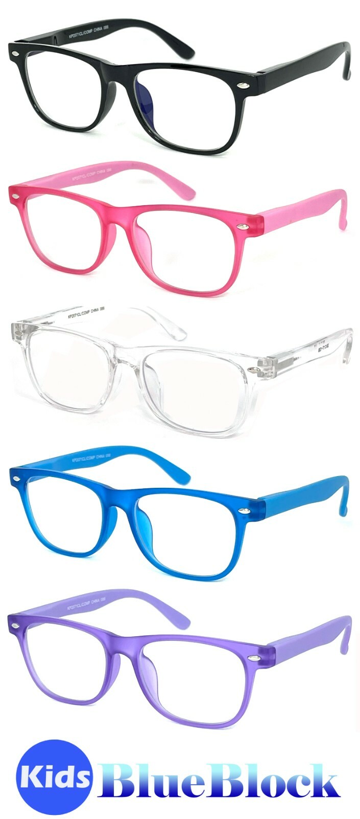 2 Pairs Combo Kids Blue Light Blocking Glasses Computer Reading Anti Eye Strain