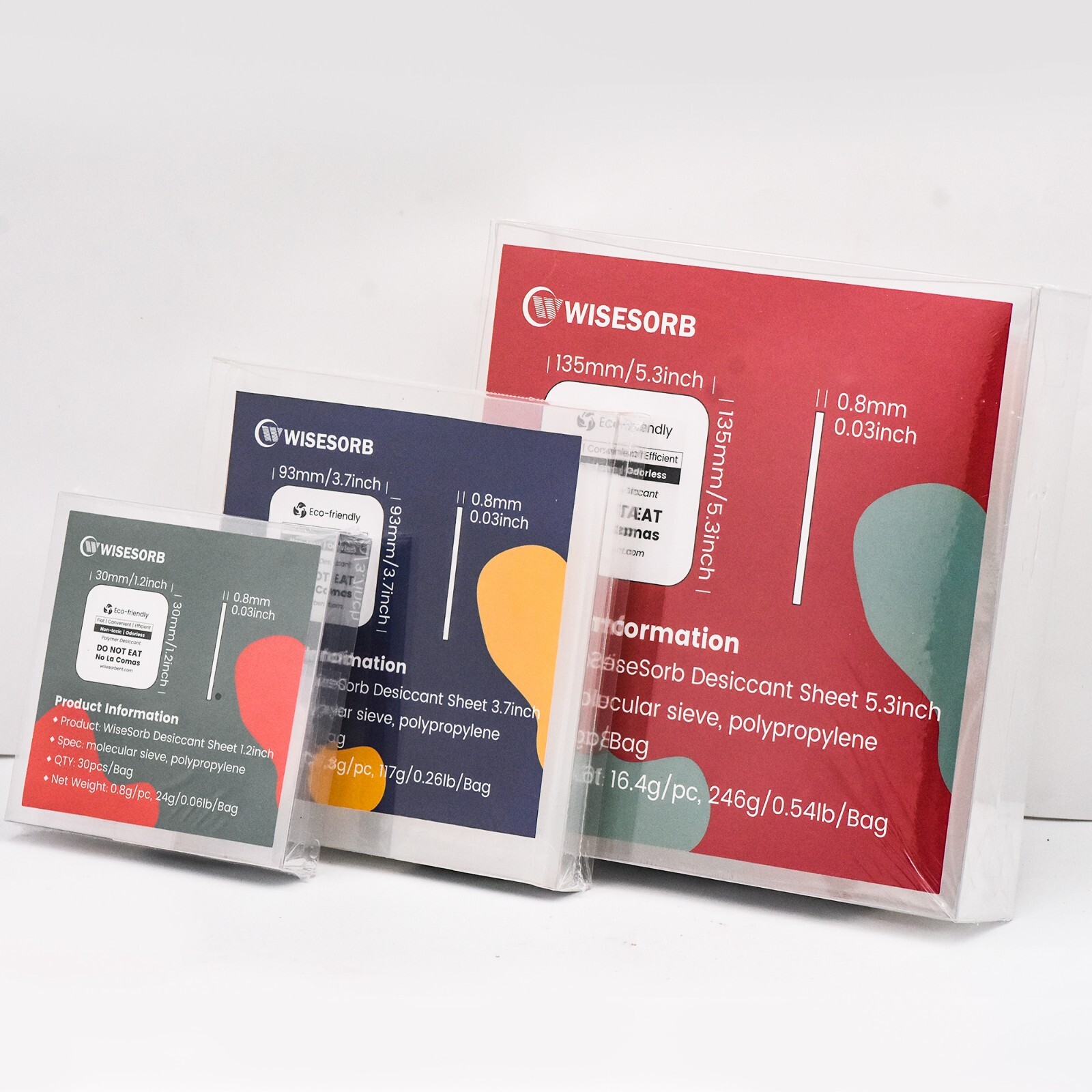 15 Pack Flat Dessicant, Desiccant Packs 5.3x5.3 Inch of Each Piece Dehumidifier