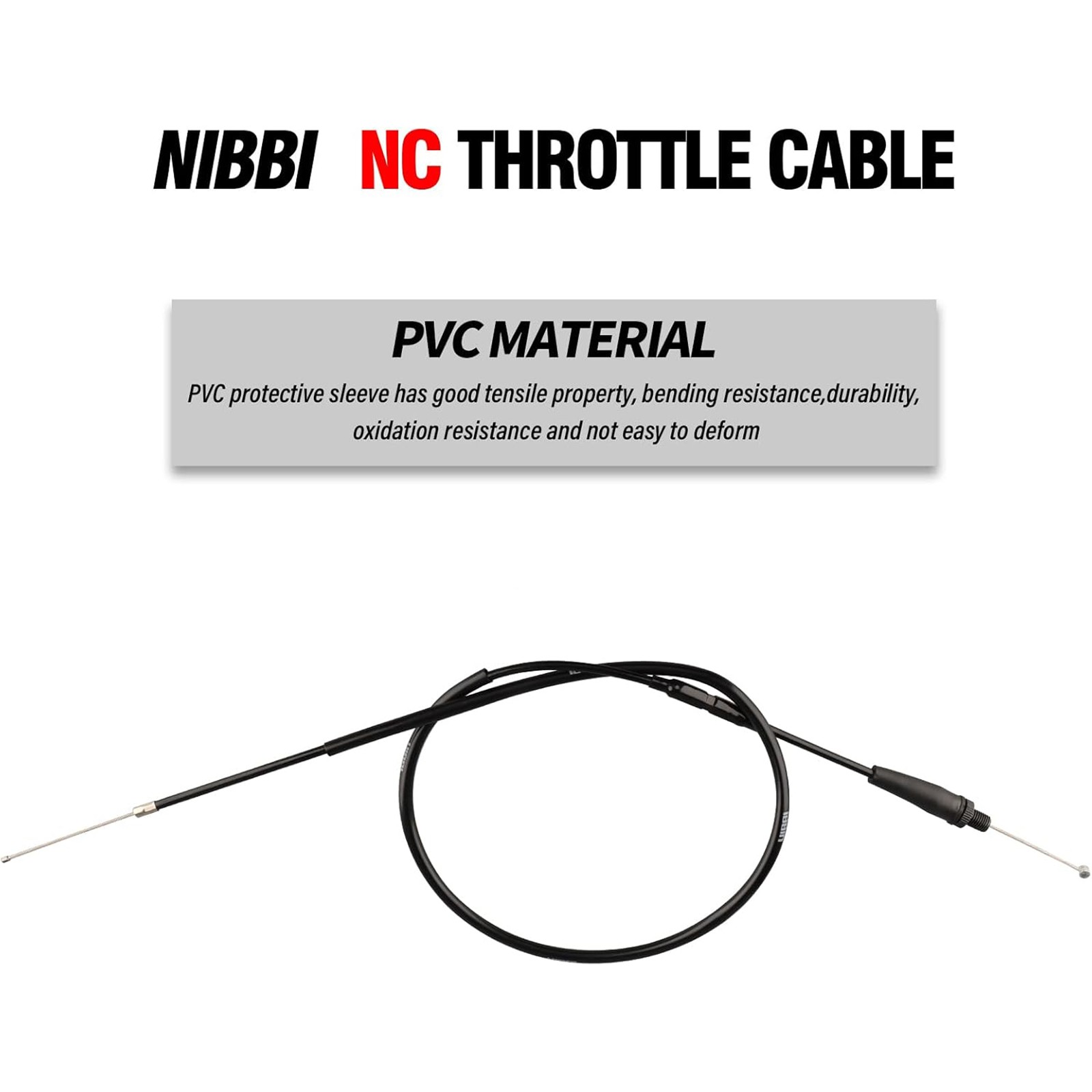 NIBBI 40.3" Adjustable Throttle Cable Fit YAMAHA Kawasaki Honda Apollo Motocross