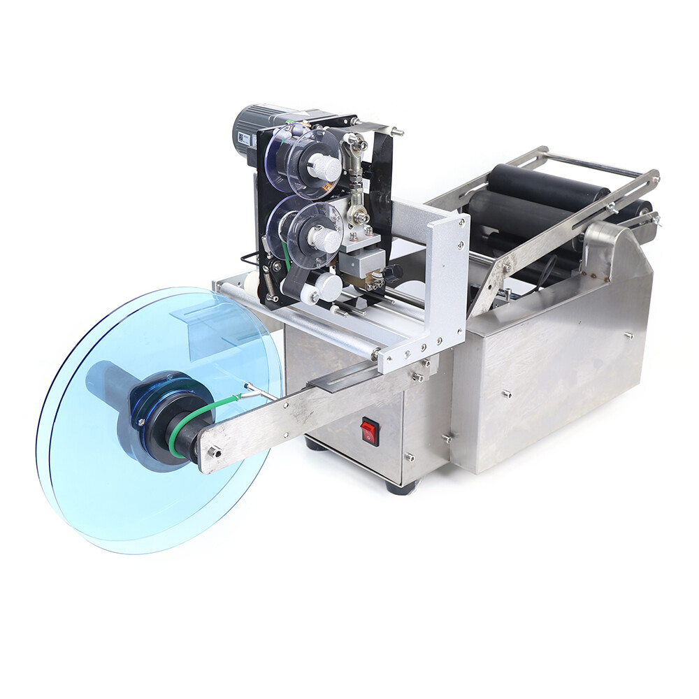 Semi-Automatic Round Bottle Labeling Machine, 20-40pc/Min Labeling Speed Labeler