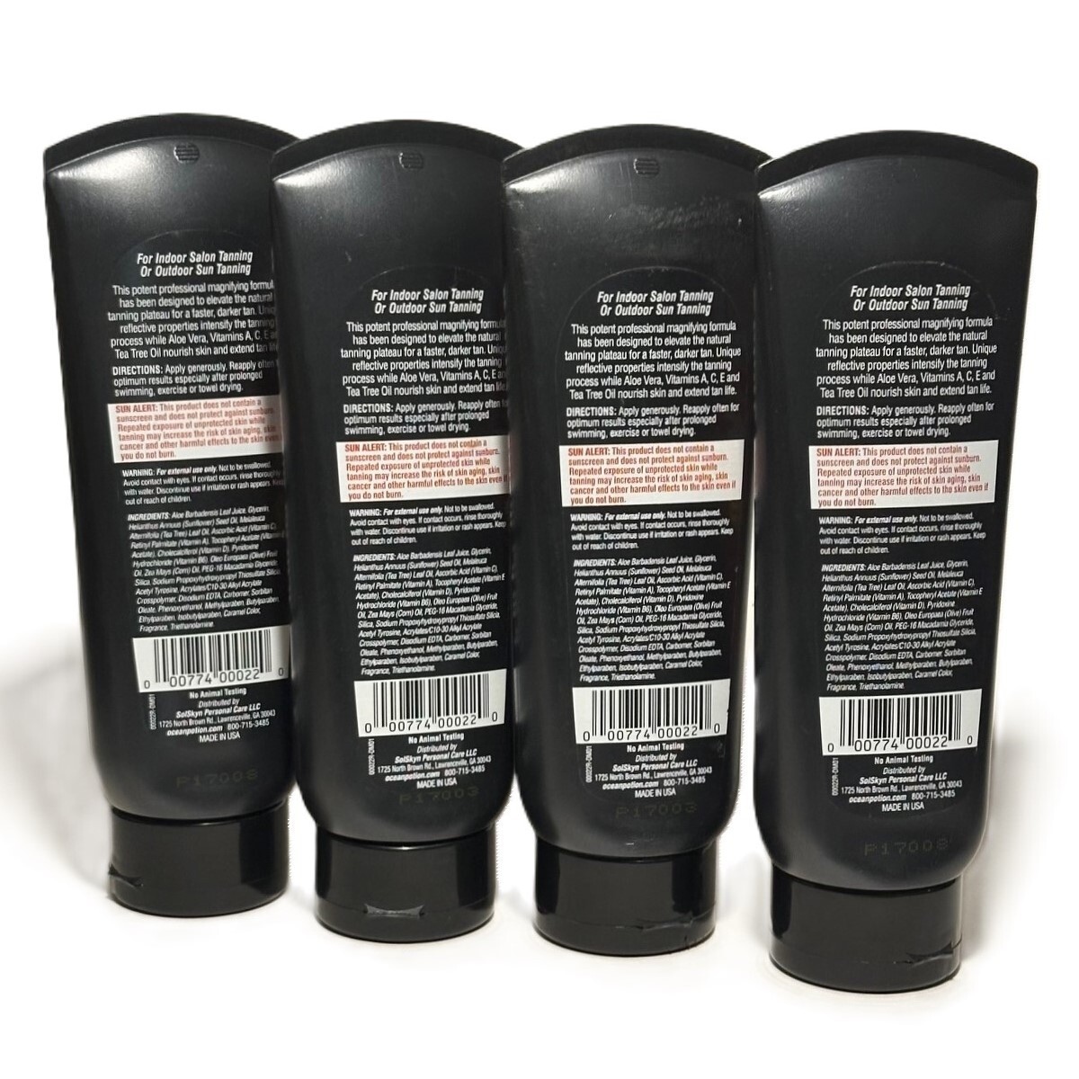 4 Pack Ocean Potion Dark Tanning Xtreme Intensifier Bronzer Indoor/Outdoor 8 oz