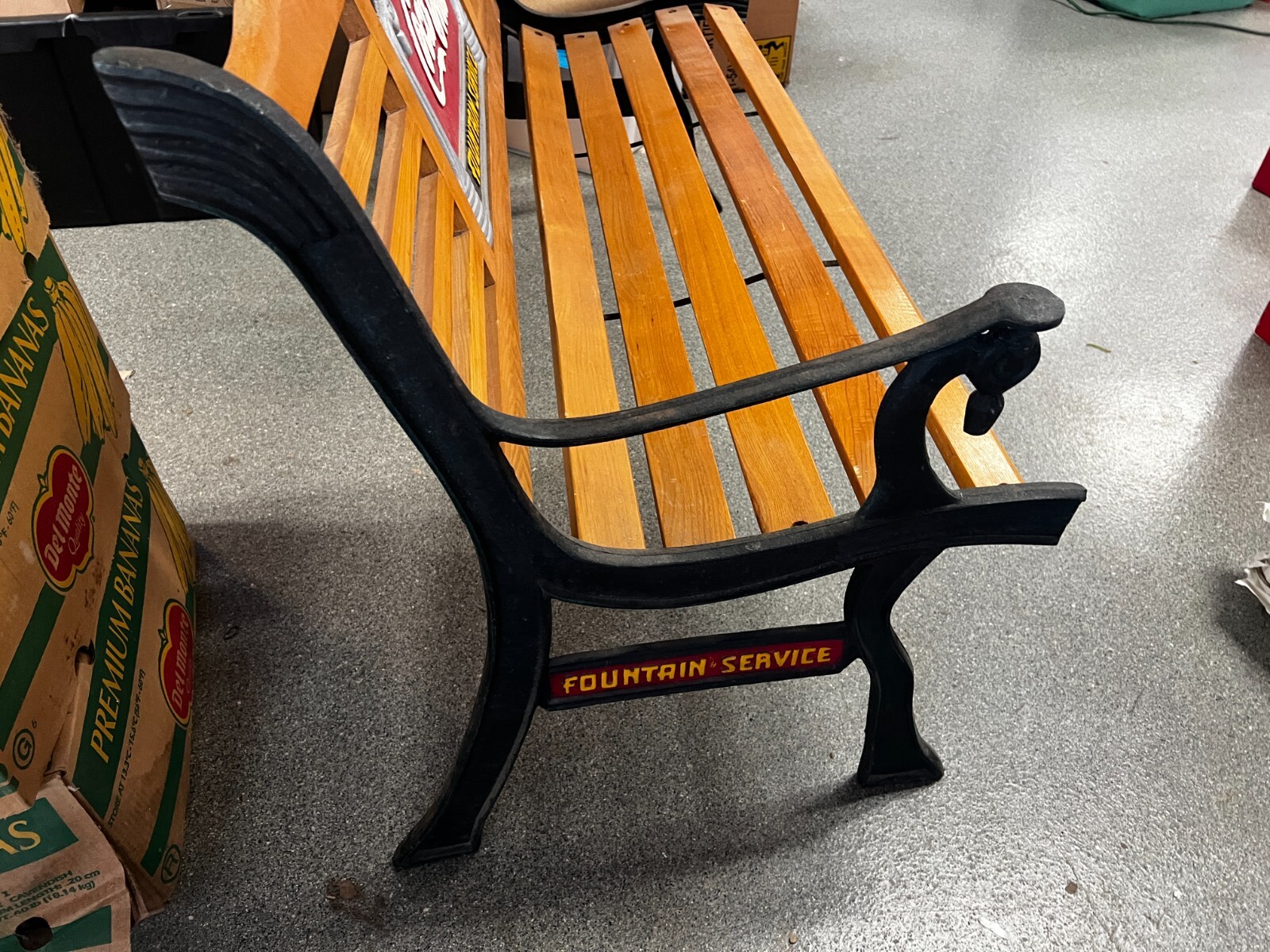Vintage Coca-Cola Fountain Service Cast Iron Park Bench RESTORED! PU ONLY