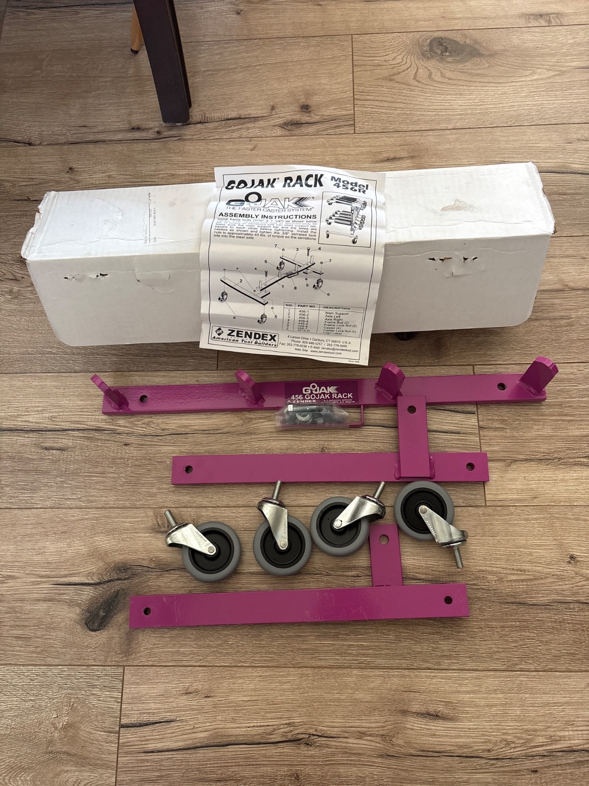 GoJak G567R Car Wheel Dolly Jack Mobile Rolling Storage Rack