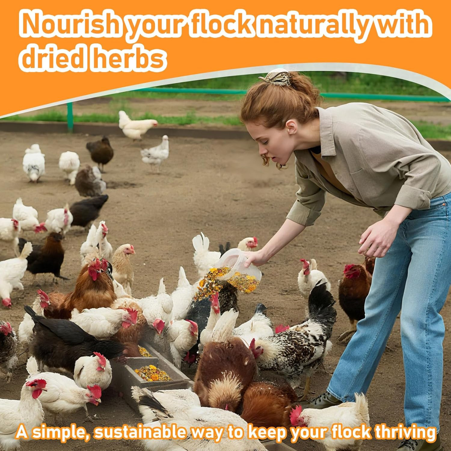 30Oz Chicken Nesting Herbs - Dried Herb for Layer Feed,Coop and Run Insulation,R