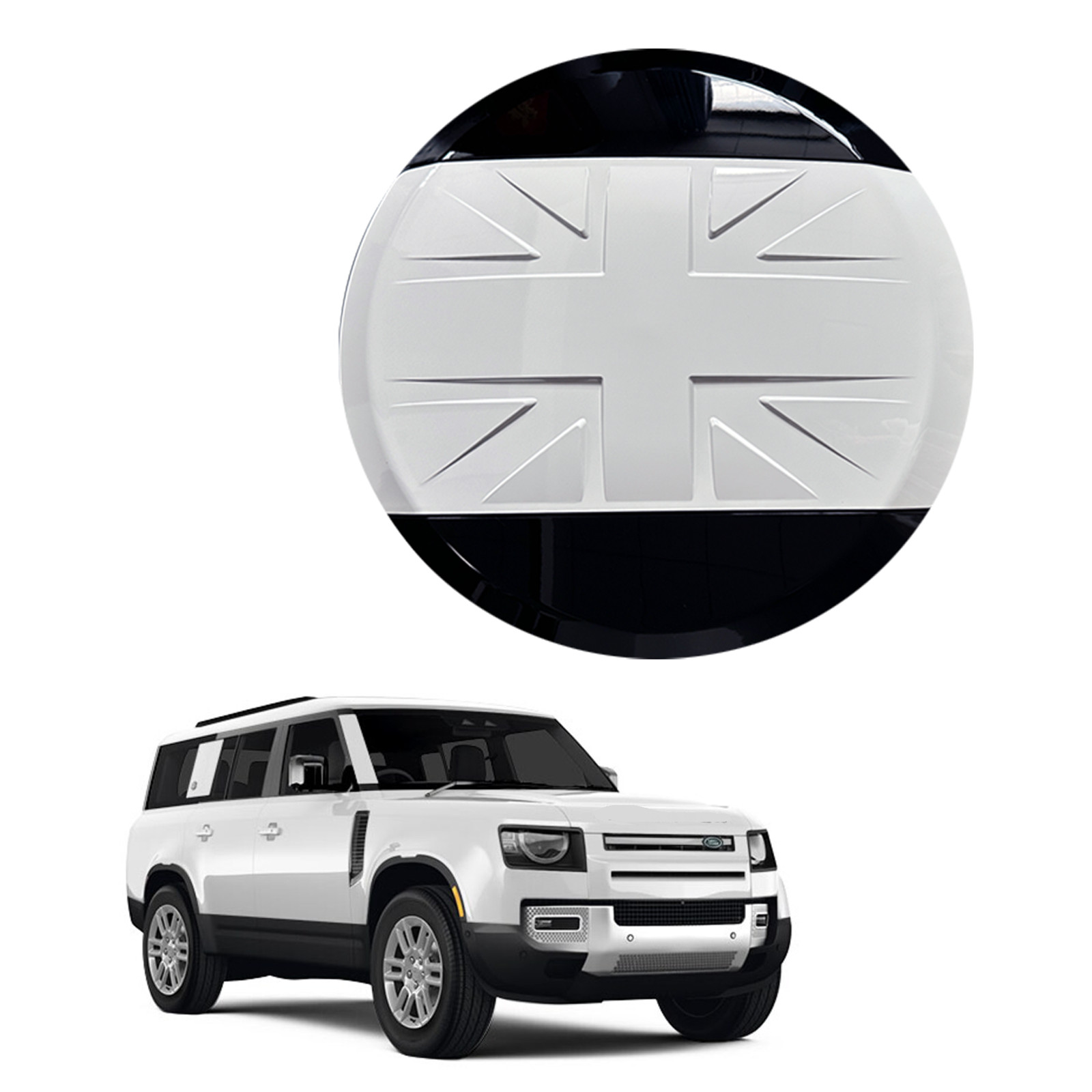 U.S. STOCK Fuji White Spare Tire Cover Fits Land Rover Defender 2020-2025 2026