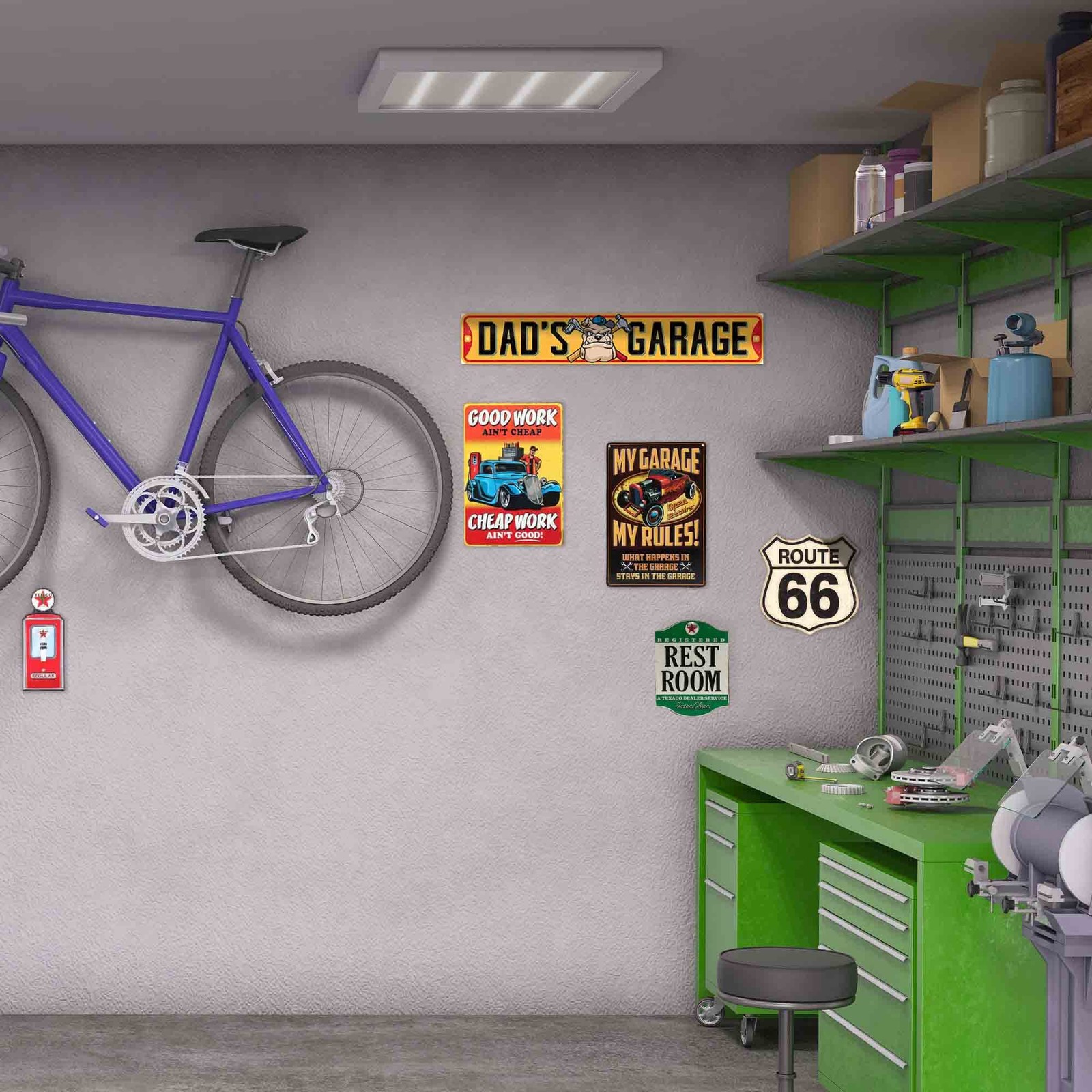 Texaco Restroom Embossed Metal Sign Vintage Texaco Restroom Sign for Bathro