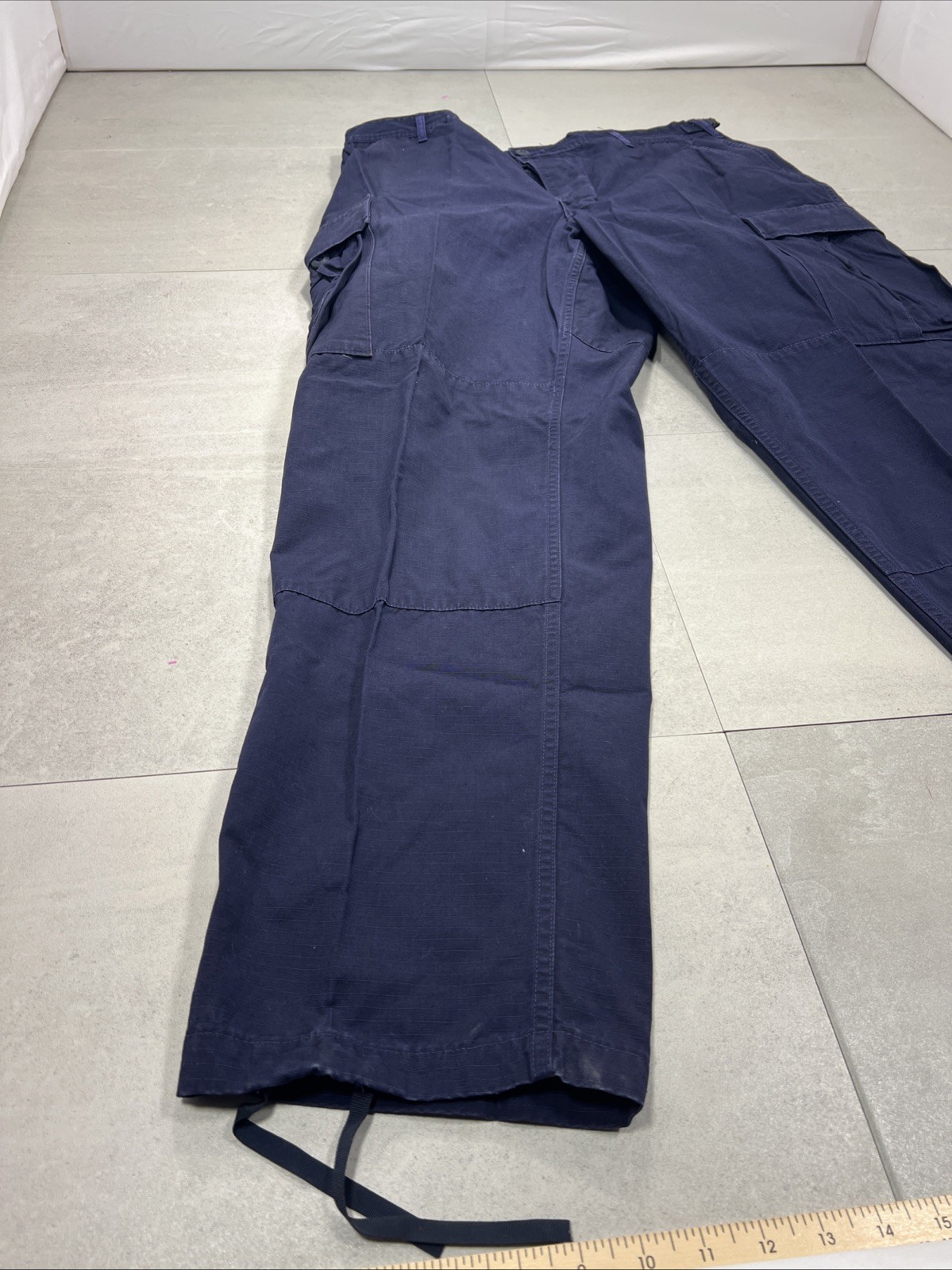 USCG Coast Guard Pants Sz Large Reg Blue Operational Trousers Dress Ripstop USGI