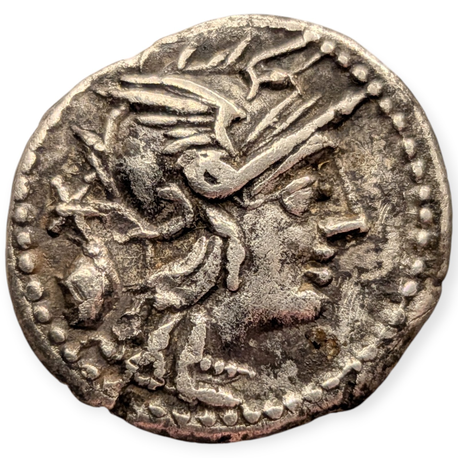 Gaius Cassius Roman Republic Denarius 126BC Roma Libertas Ancient Silver Coin 1T