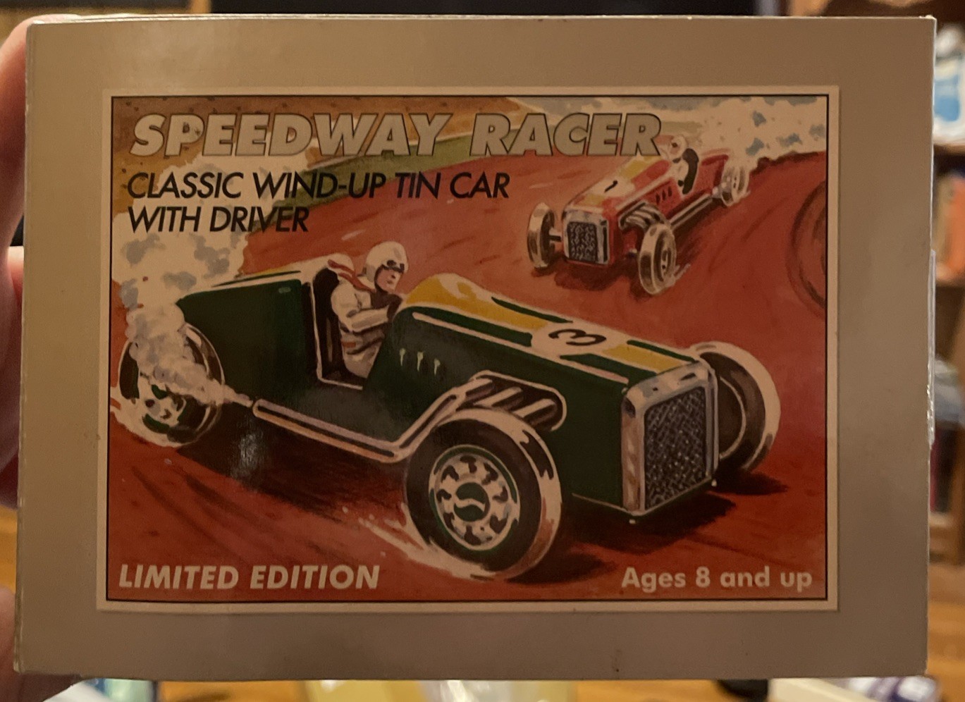Schylling Speedway Racer Classic Wind-Up Tin Car #3 With Driver Limited Edition