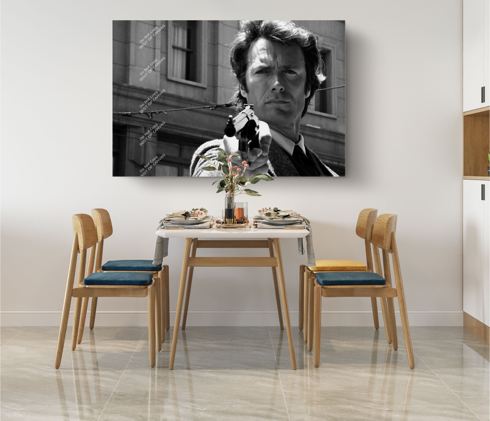 Clint Eastwood Dirty Harry Movie Western Large Poster Canvas Print Art