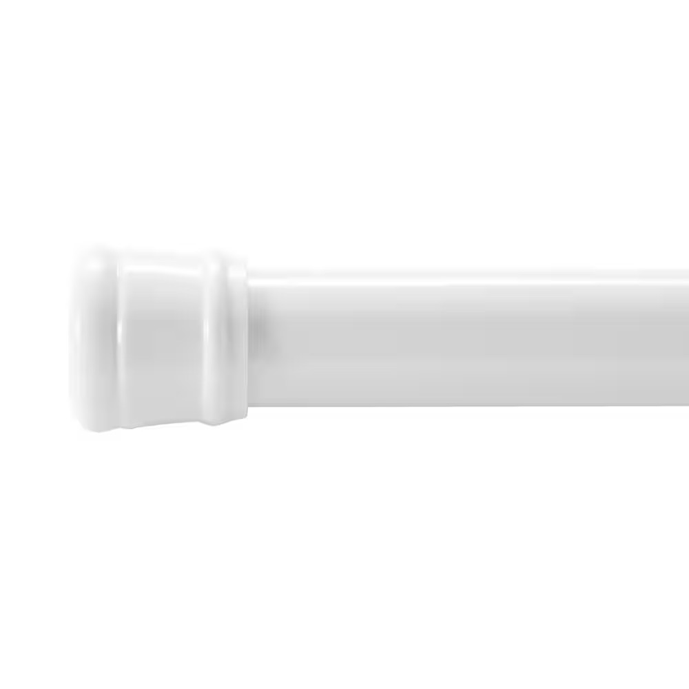 42 - 72 in. Spring Tension Shower Curtain Rod, White, Adjustable